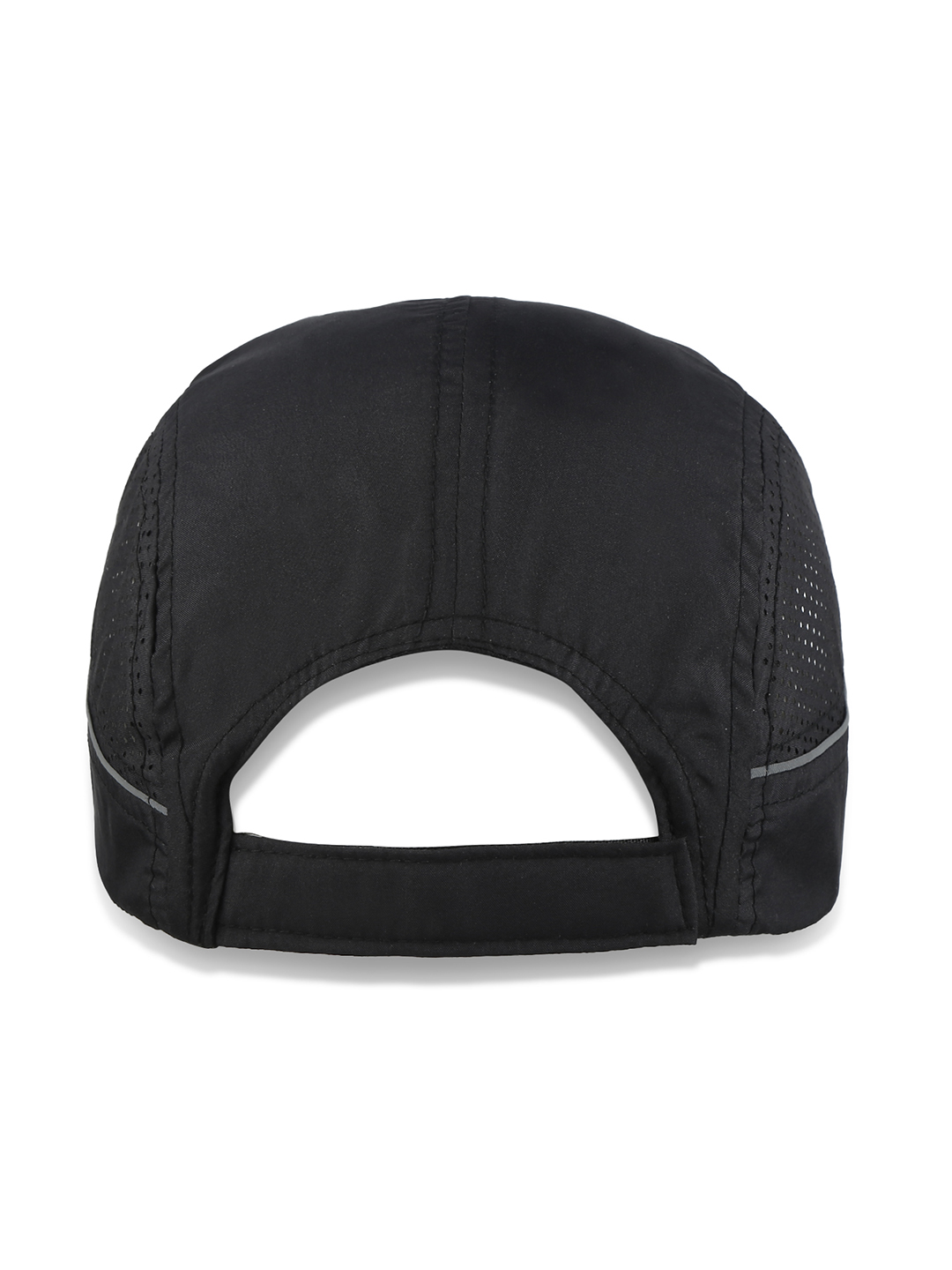 T10 Unisex Black Adjustable Flyer Cap with Velcro Patch (6)