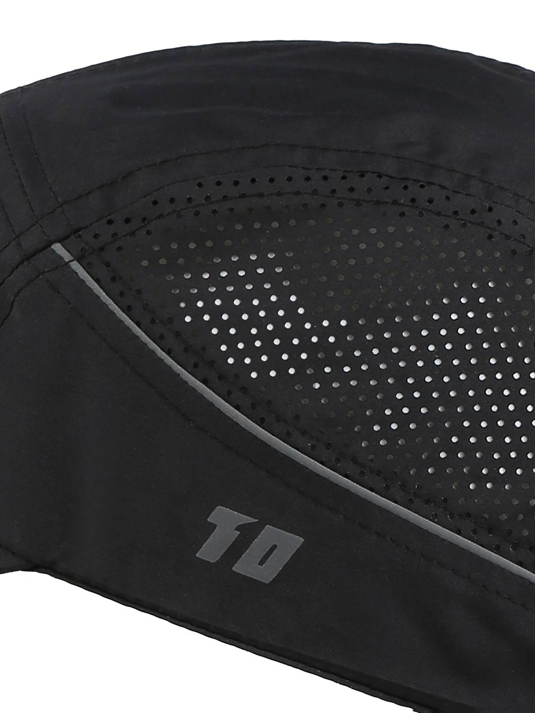 T10 Unisex Black Adjustable Flyer Cap with Velcro Patch (8)