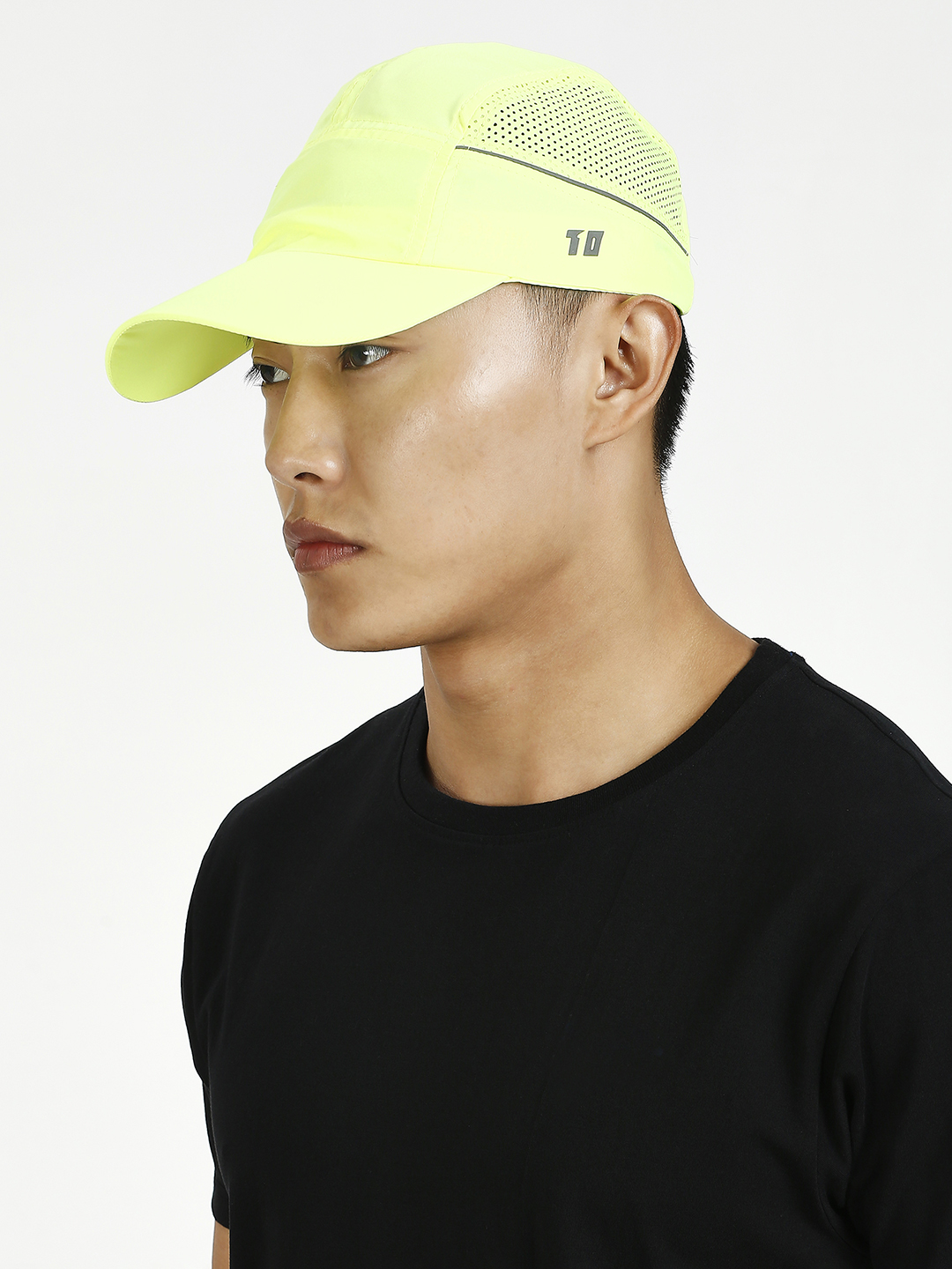 T10 Unisex Neon Green Adjustable Flyer Cap with Velcro Patch (2)
