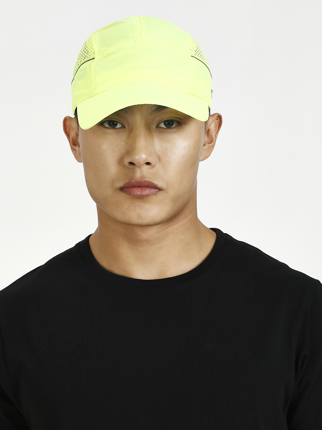 T10 Unisex Neon Green Adjustable Flyer Cap with Velcro Patch (1)