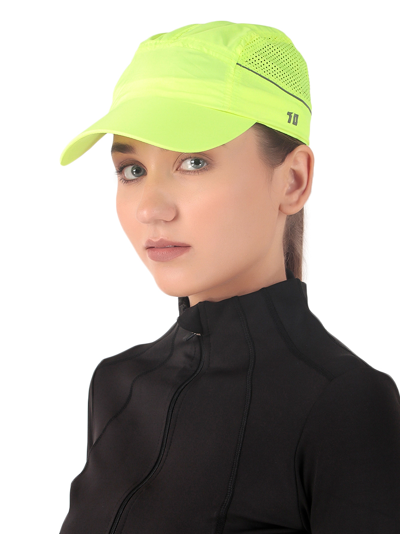 T10 Unisex Polyester Flyer Velcro Closure Yellow Cap (2)