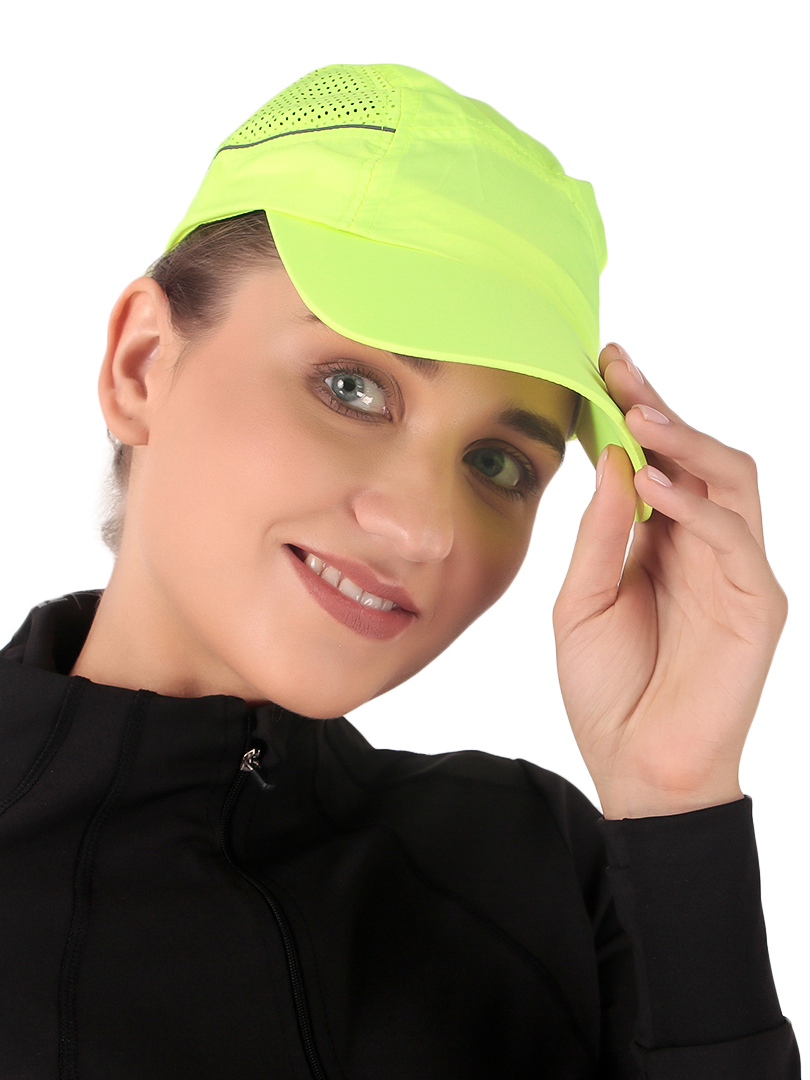 T10 Unisex Polyester Flyer Velcro Closure Yellow Cap (5)