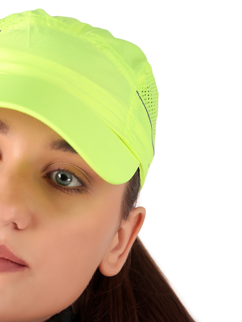 T10 Unisex Polyester Flyer Velcro Closure Yellow Cap (7)