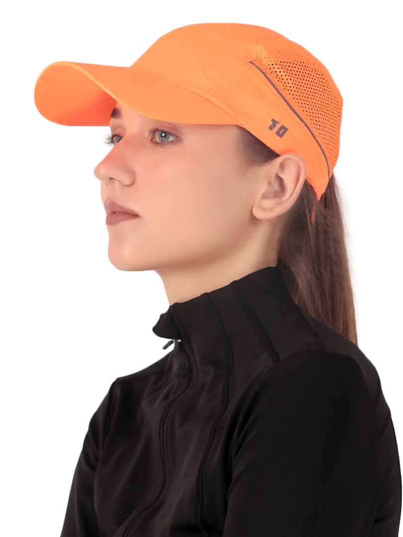 T10 Unisex Polyester Velcro Closure Flyer Orange Cap (2)
