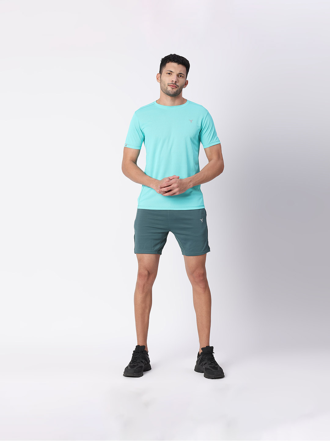 Technosport Men Aqua Ocean Solid Round Neck Active Odour-free T-Shirt (2)