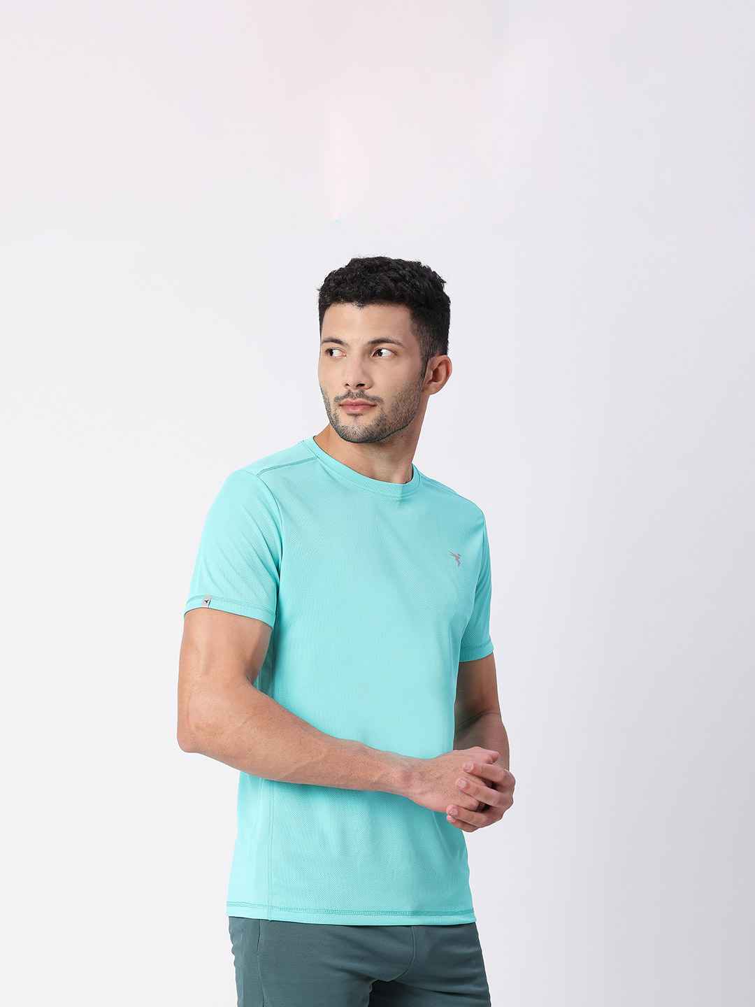 Technosport Men Aqua Ocean Solid Round Neck Active Odour-free T-Shirt (3)