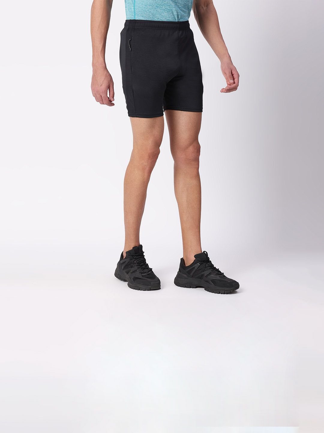 Technosport Men Black Regular Fit Active odour-free shorts (1)