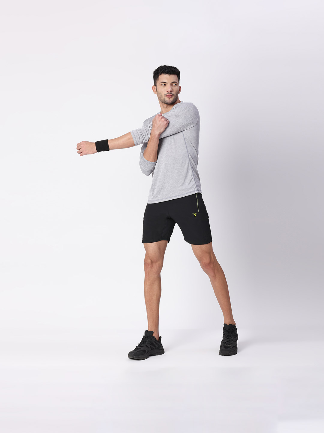 Technosport Men Black Solid Active Odour-free Shorts (1)