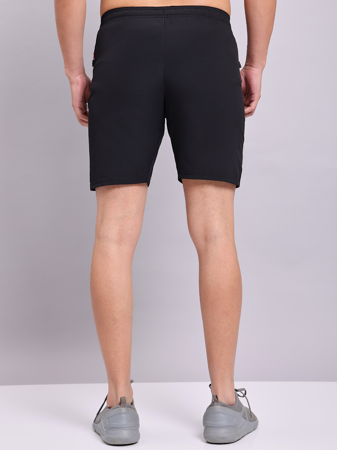 Technosport Men Black Solid Woven Shorts (3)