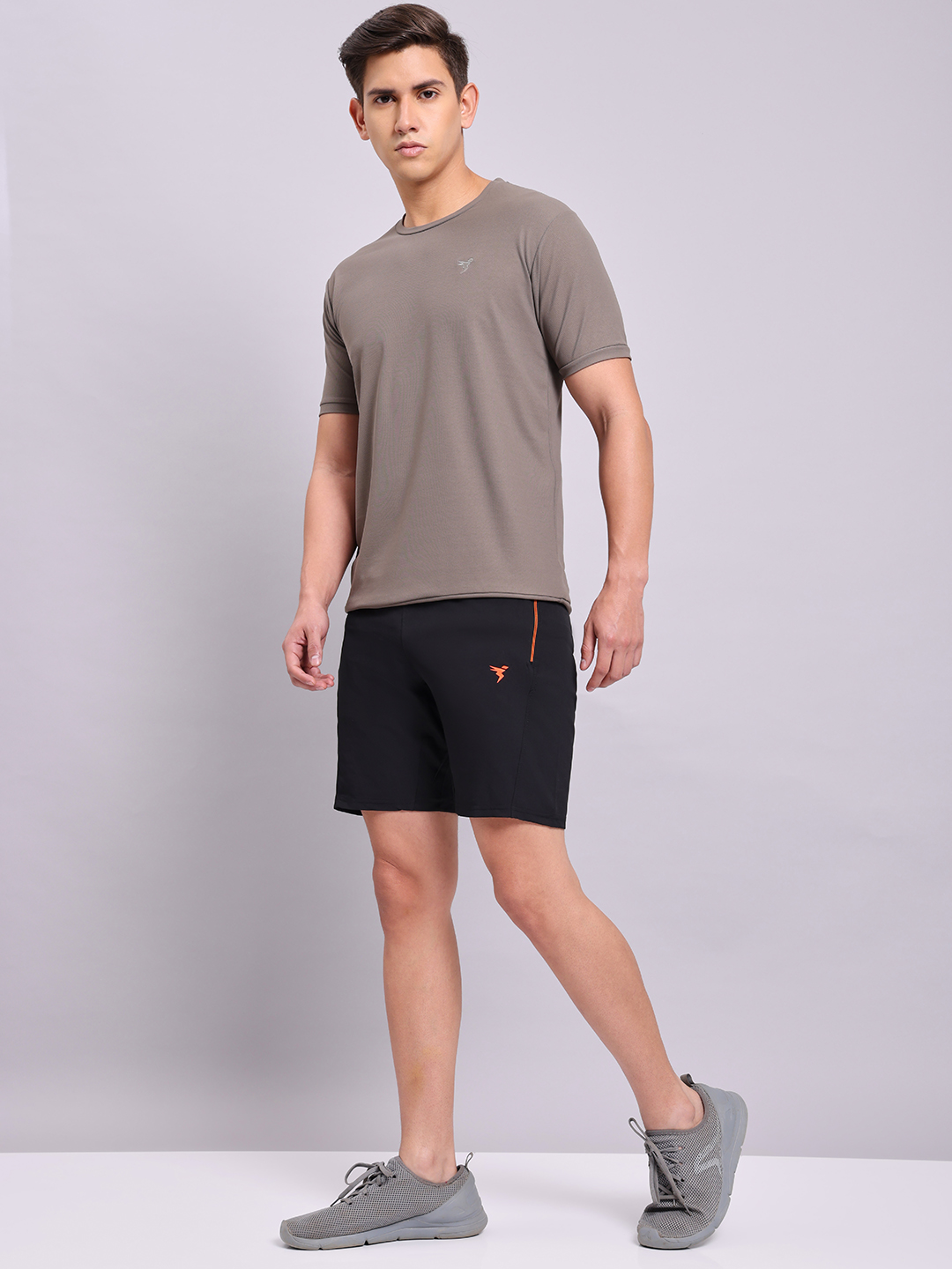 Technosport Men Black Solid Woven Shorts (4)