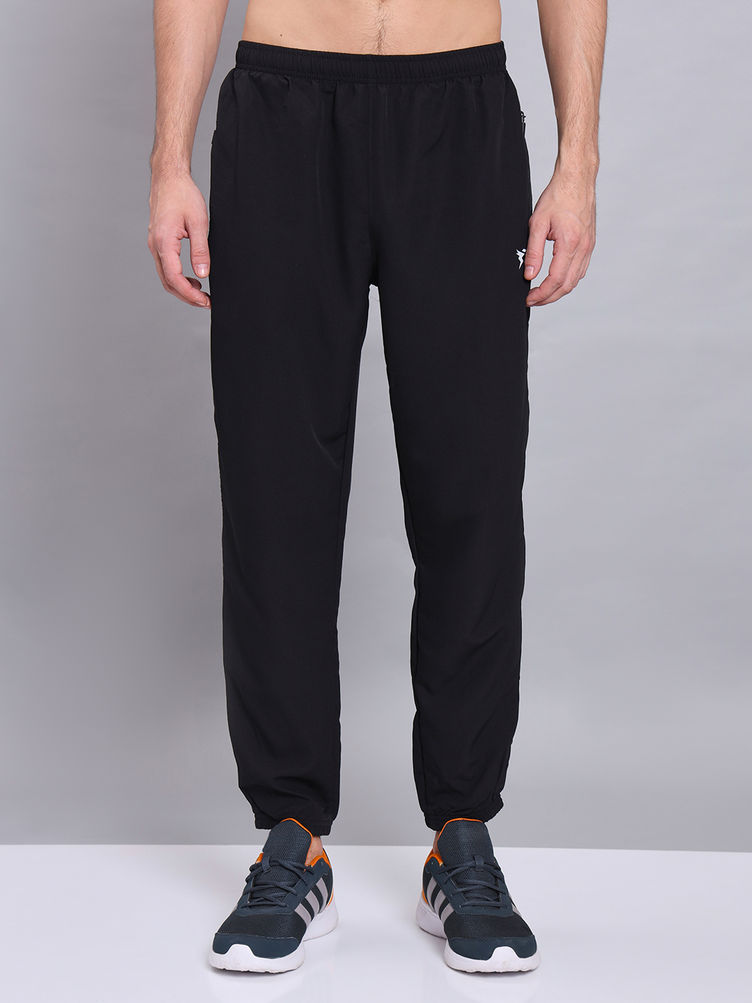 Technosport Men Black Solid Woven Trackpant (1)