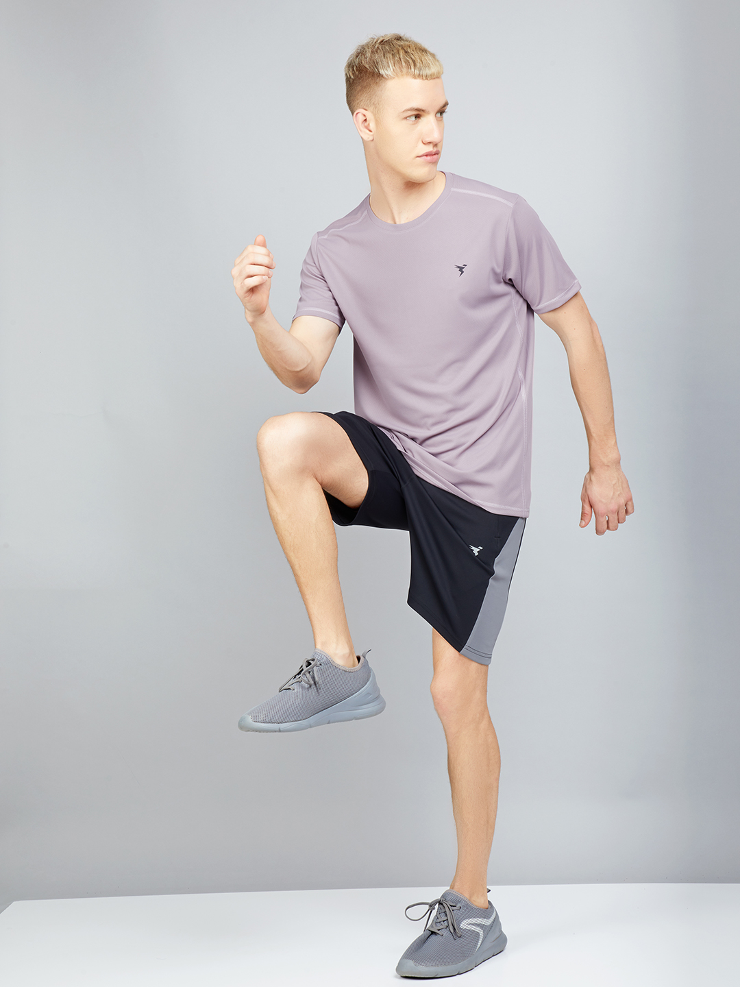 Technosport Men Blackcurrant Knitted active odour-free Crewneck Half Sleeve T-Shirt (5)