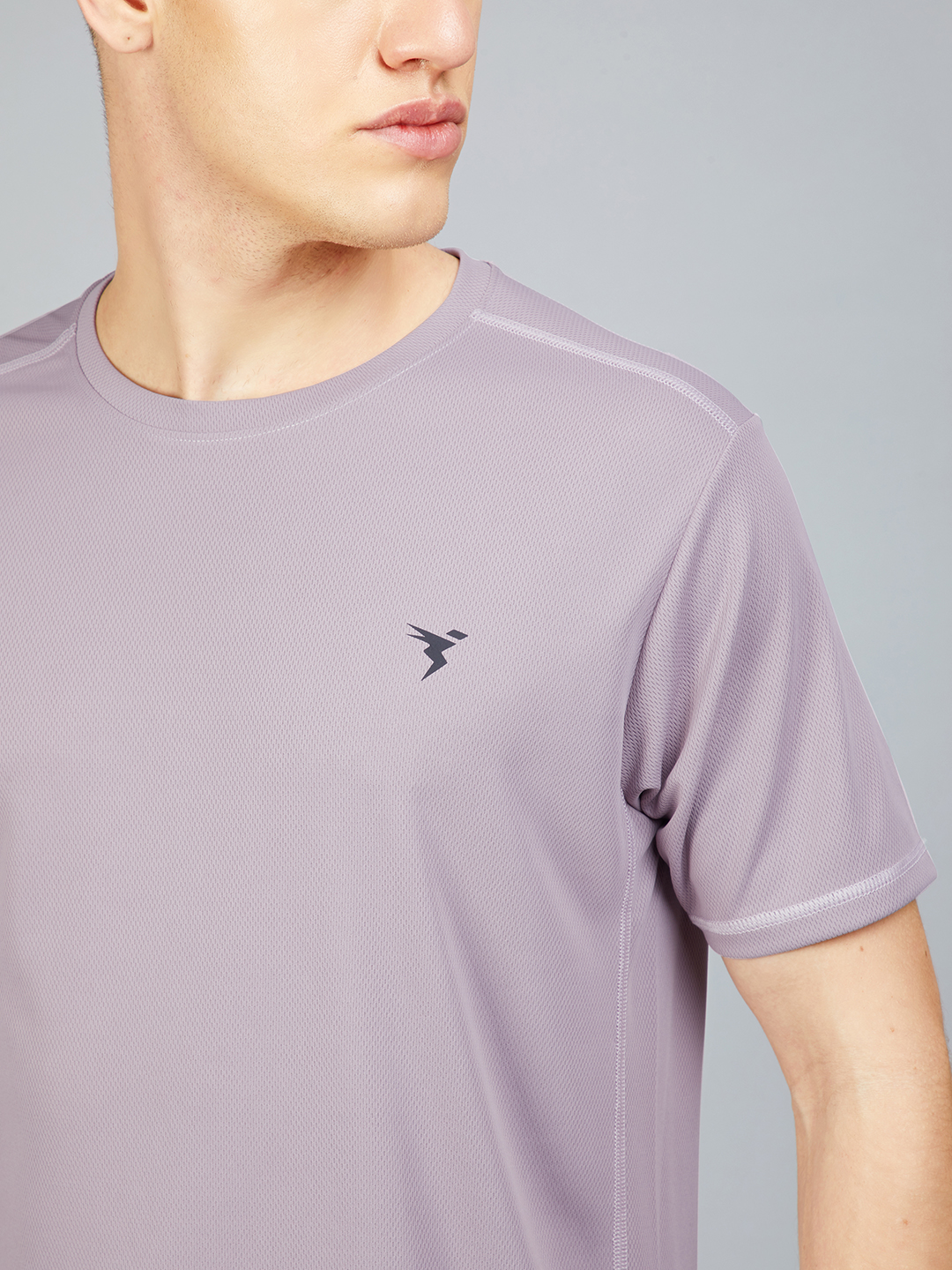 Technosport Men Blackcurrant Knitted active odour-free Crewneck Half Sleeve T-Shirt (7)