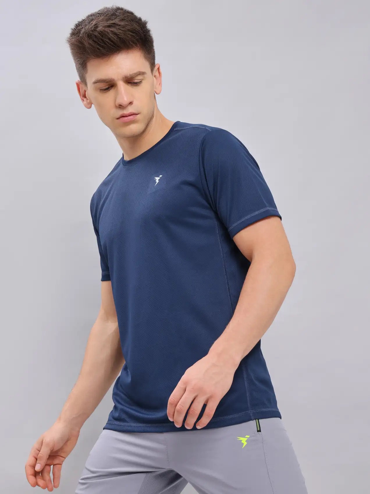 Technosport Men Blue and Navy Blue Solid T-Shirt - Pack of 2 (6)