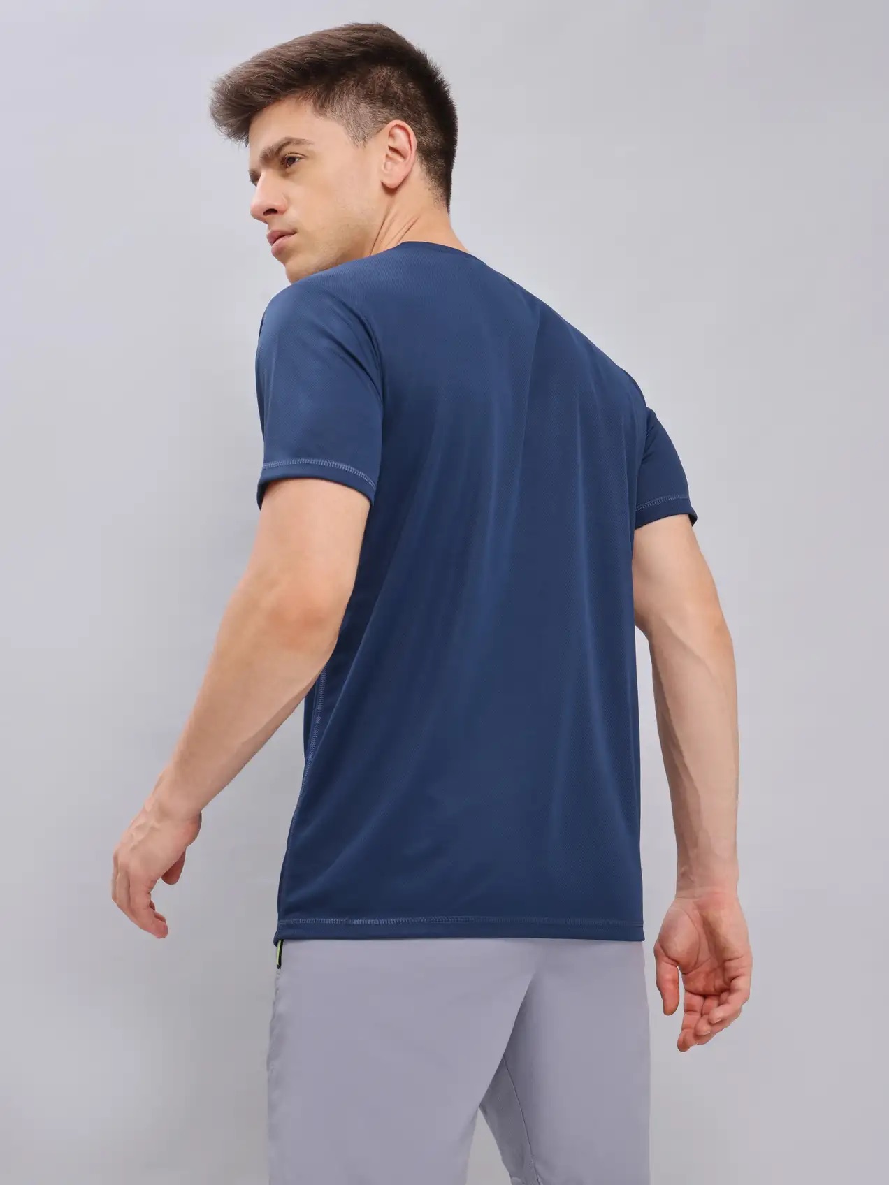 Technosport Men Blue and Navy Blue Solid T-Shirt - Pack of 2 (7)