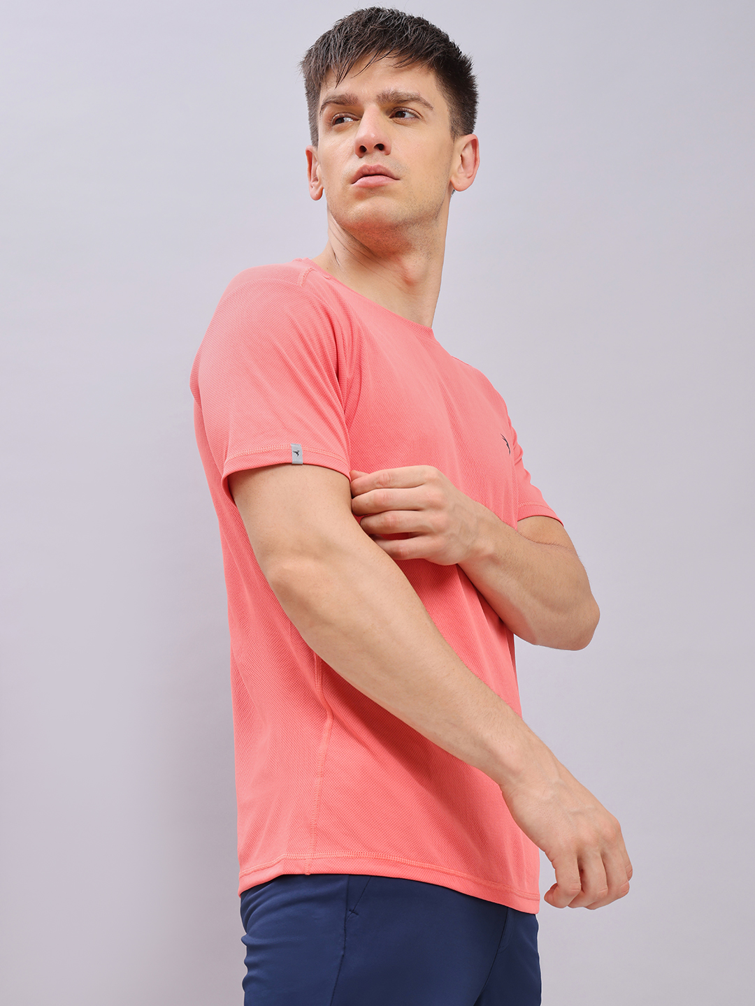 Technosport Men Corel Red Round Neck Antimicrobial T-shirt (7)