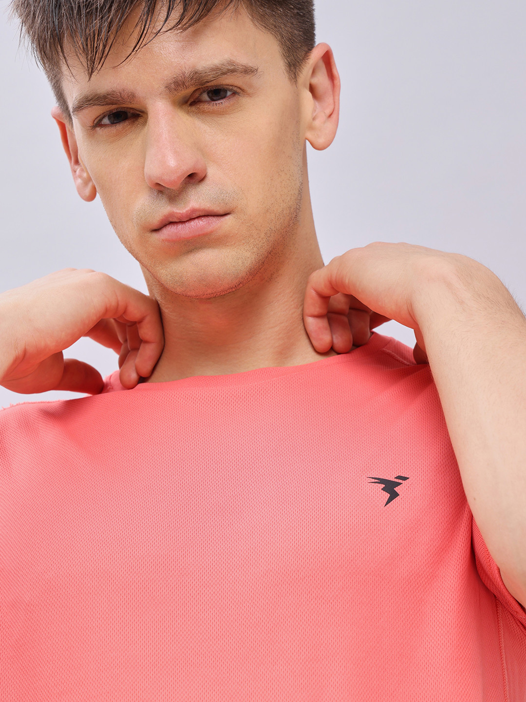 Technosport Men Corel Red Round Neck Antimicrobial T-shirt (11)