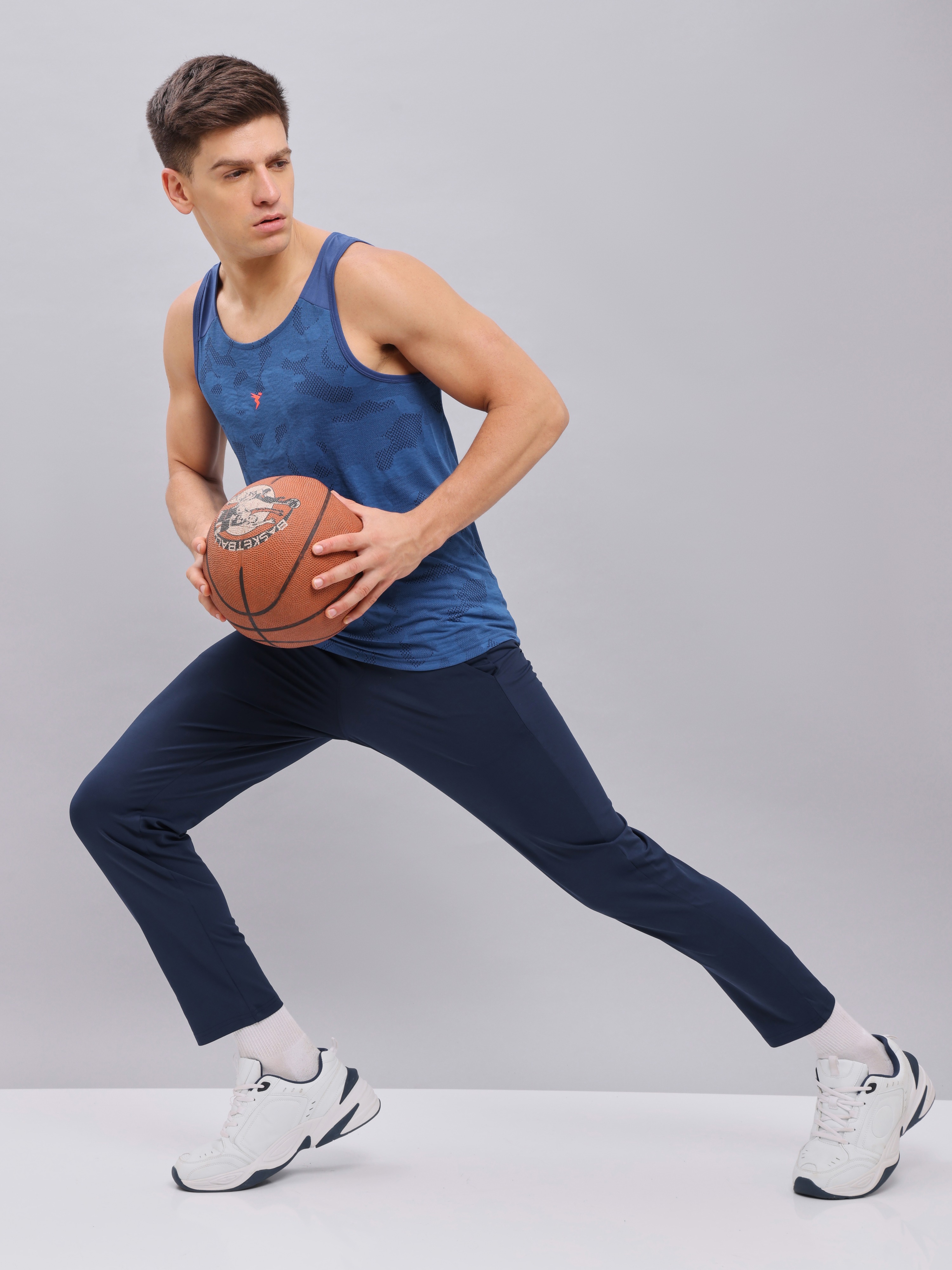Technosport Men Denim Melange Scoop Neck Sleeveless Polyester Innerwear Gym Vest (6)