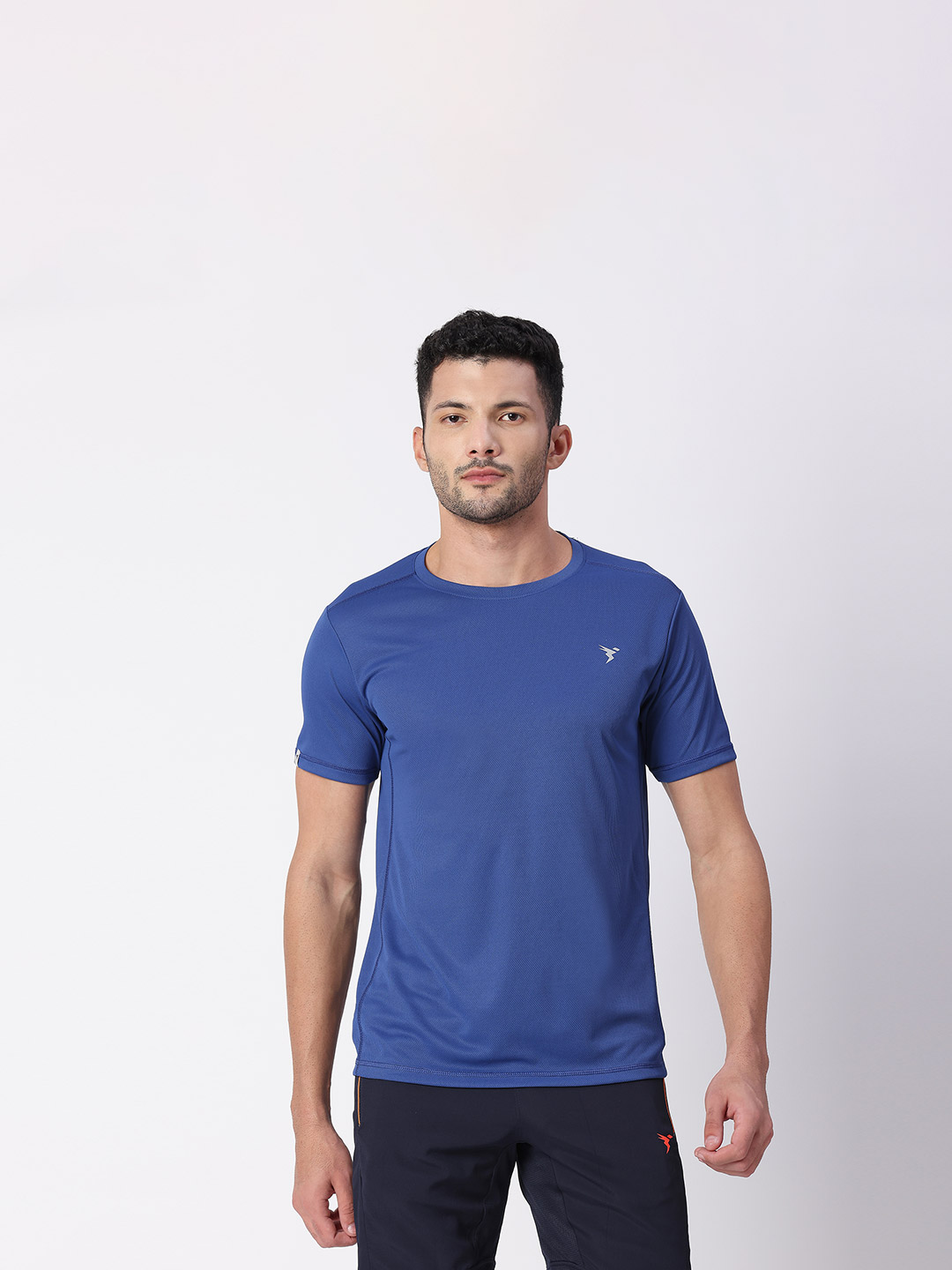 Technosport Men Denim Solid Round Neck Active Odour-free T-Shirt (1)
