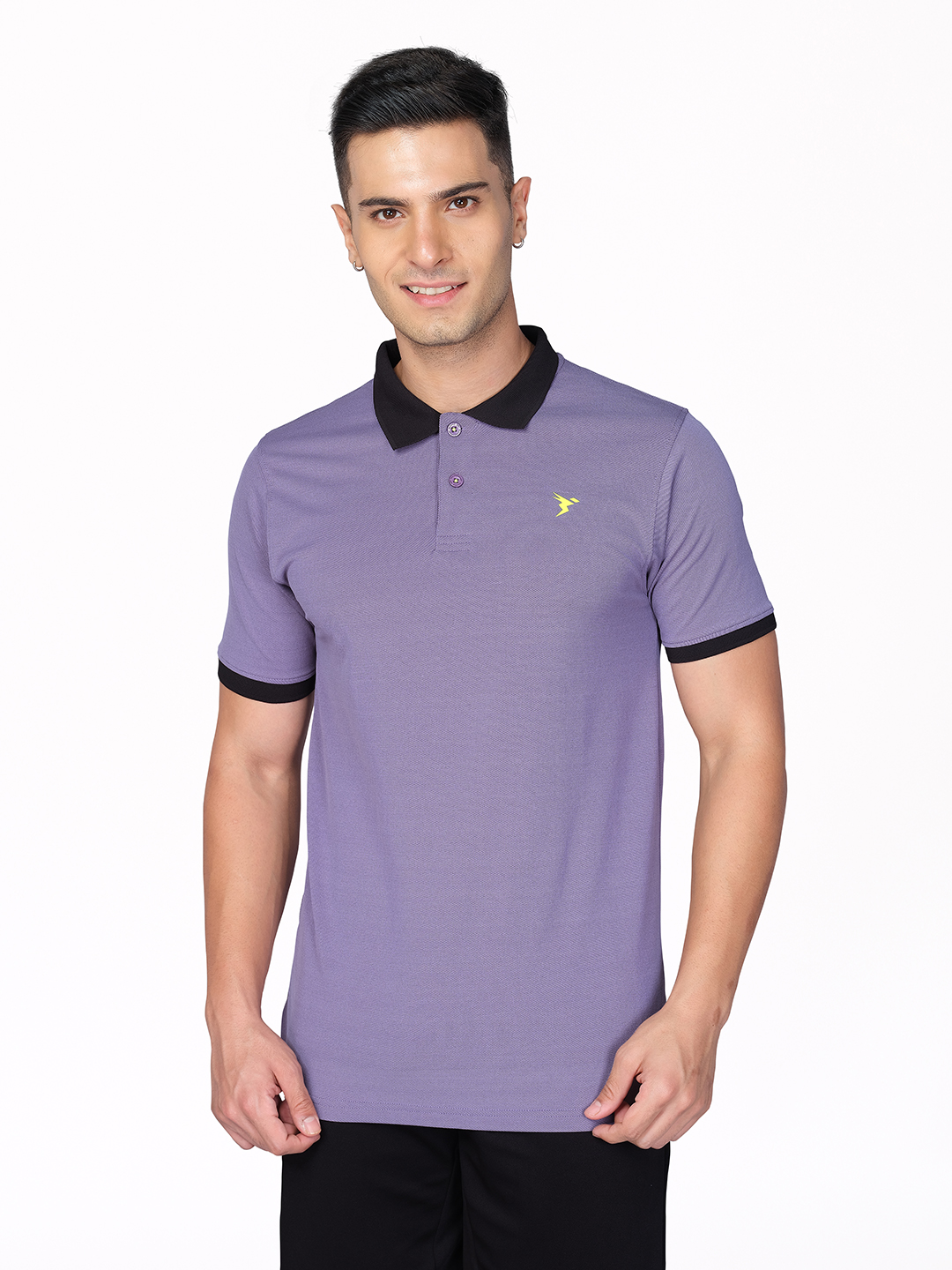 Technosport Men Dusk Stretch Pique Solid Polo Half Sleeves T-Shirts (1)