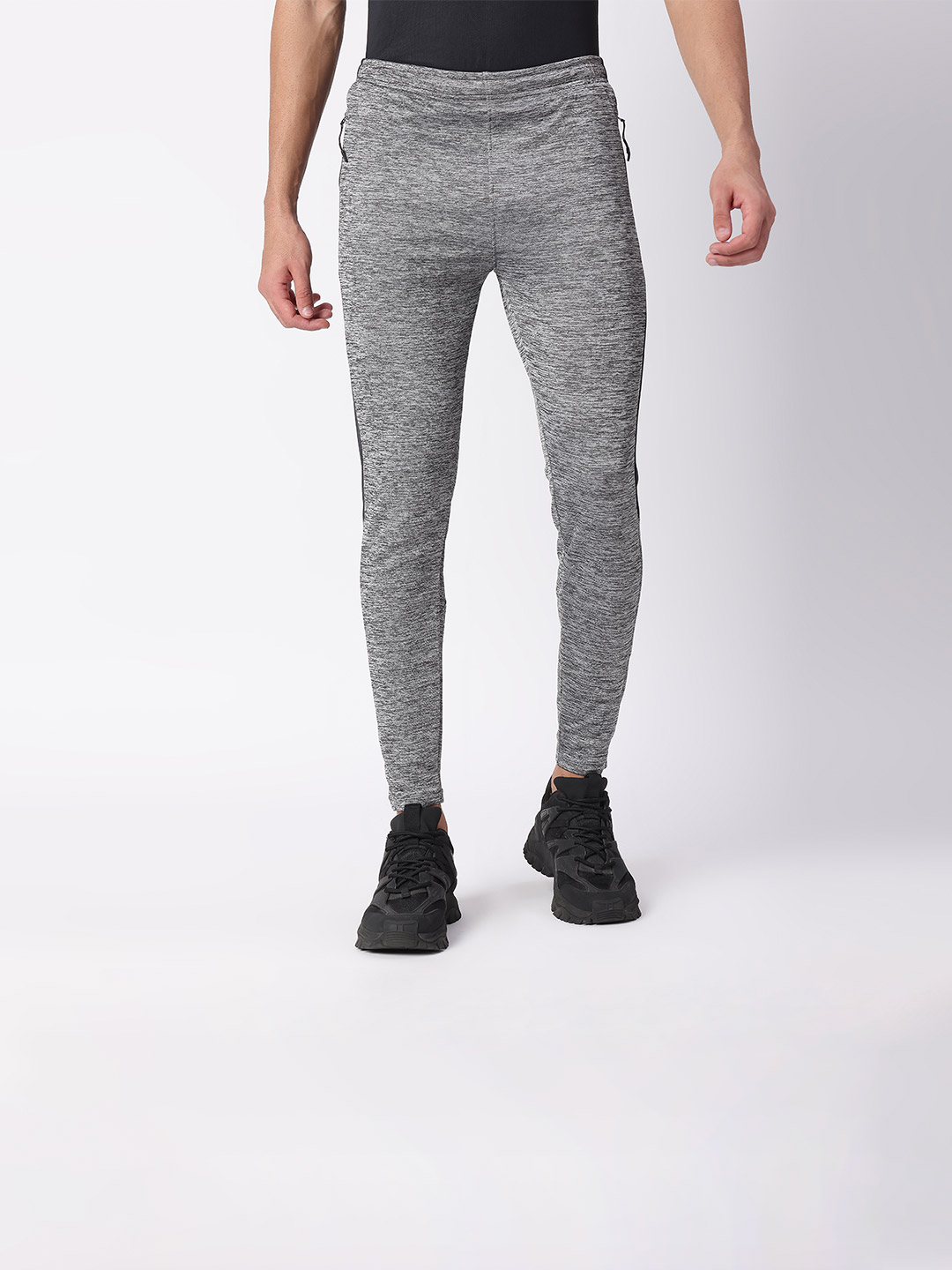 Technosport Men Grey Melange  Regular Fit Active odour-free Track pants (1)
