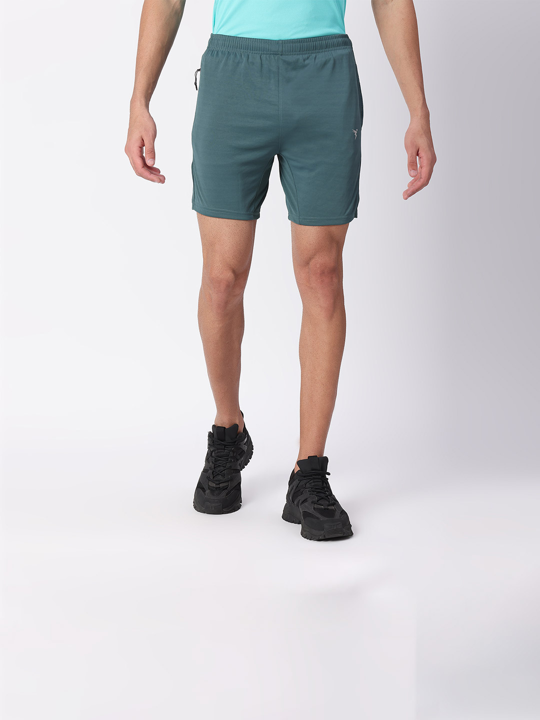 Technosport Men Hunter Green Regular Fit Active odour-free shorts (1)