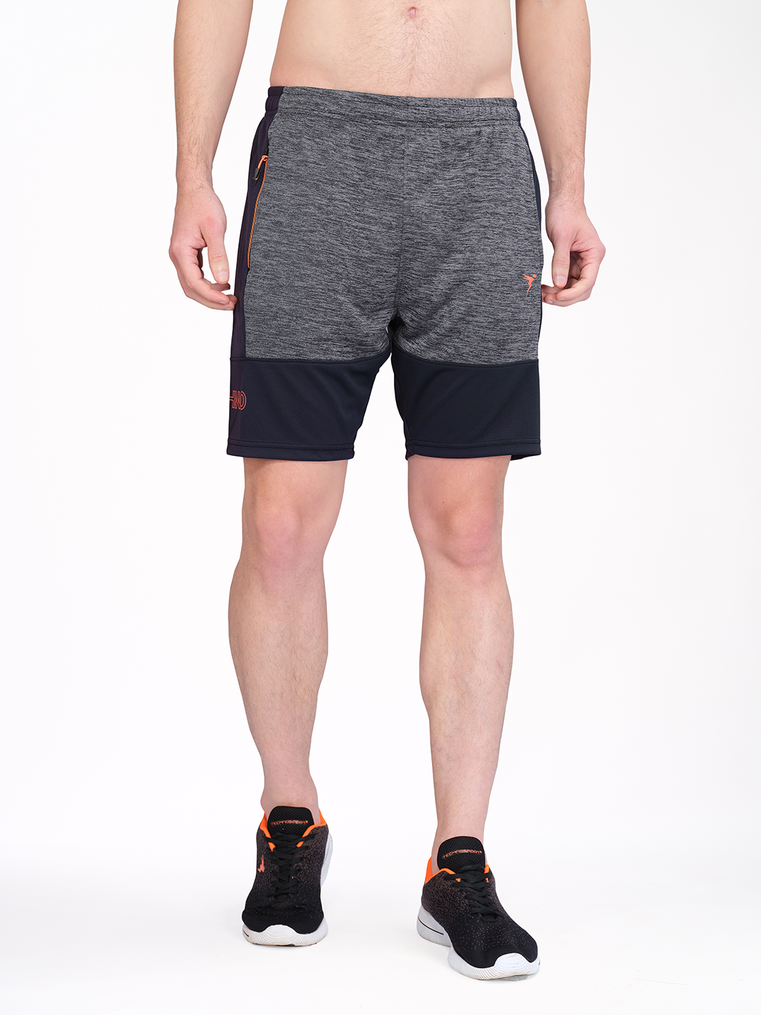 Technosport Men Light Carbon Melange Shorts (1)