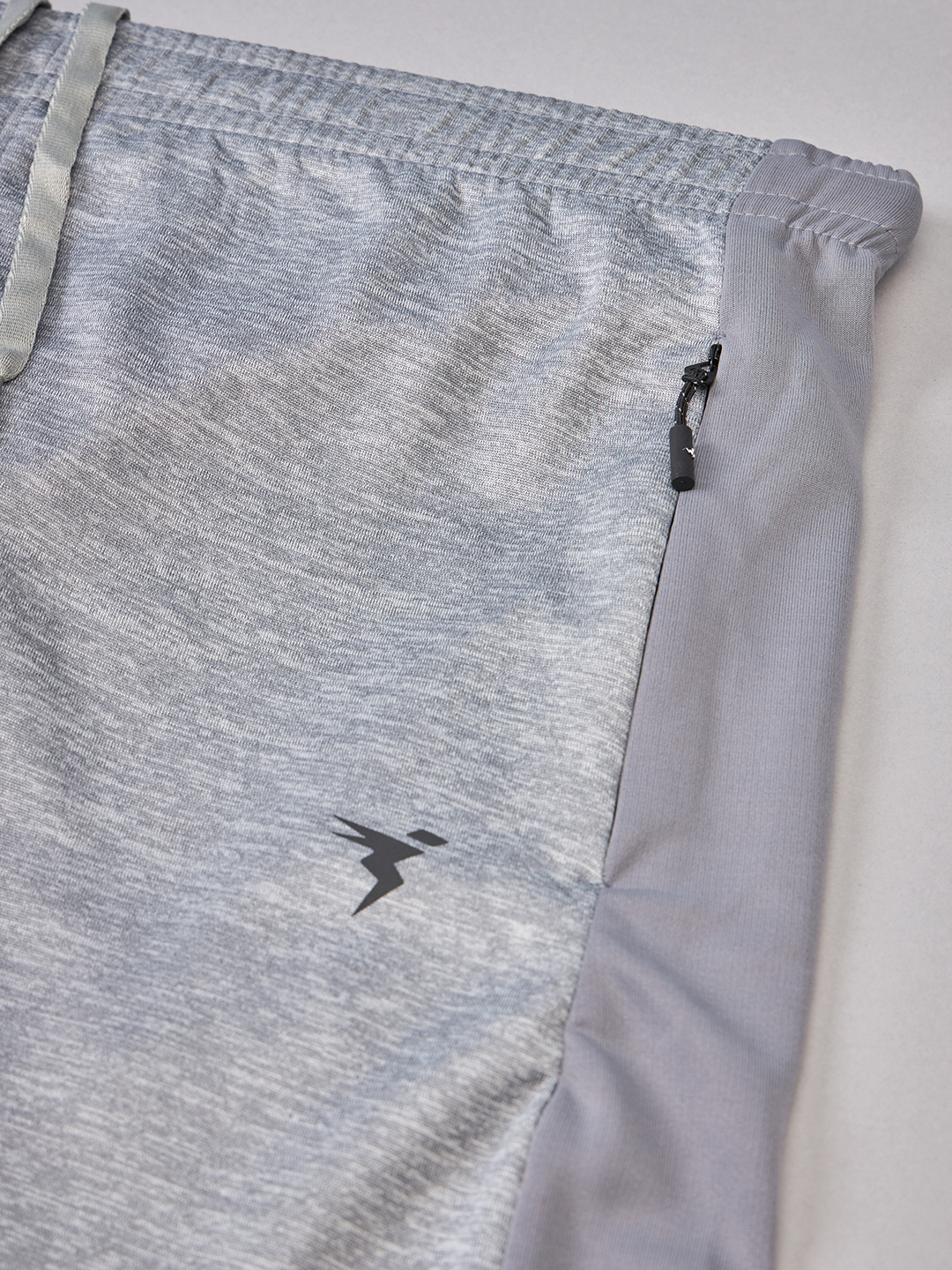 Technosport Men Light Grey Melange Slim Fit Antimicrobial Training or Gym Sports Shorts (9)