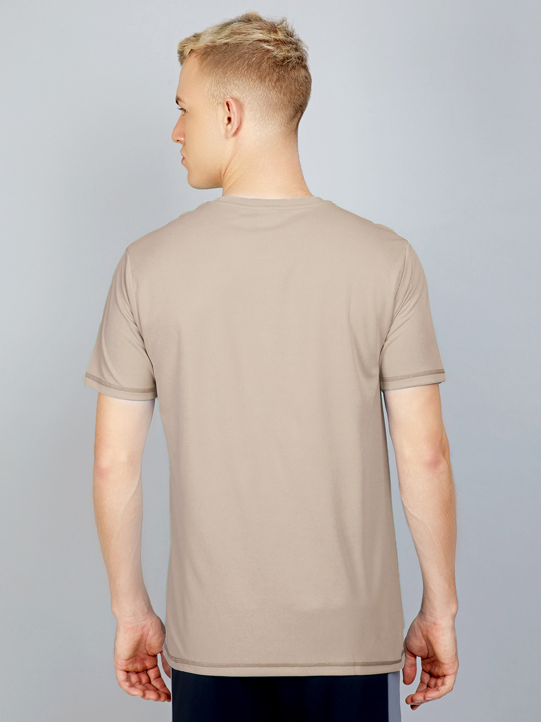 Technosport Men Lime Green and Brown Solid Half Sleeves Round Neck Polyester T-Shirt (Pack of 2) (6)