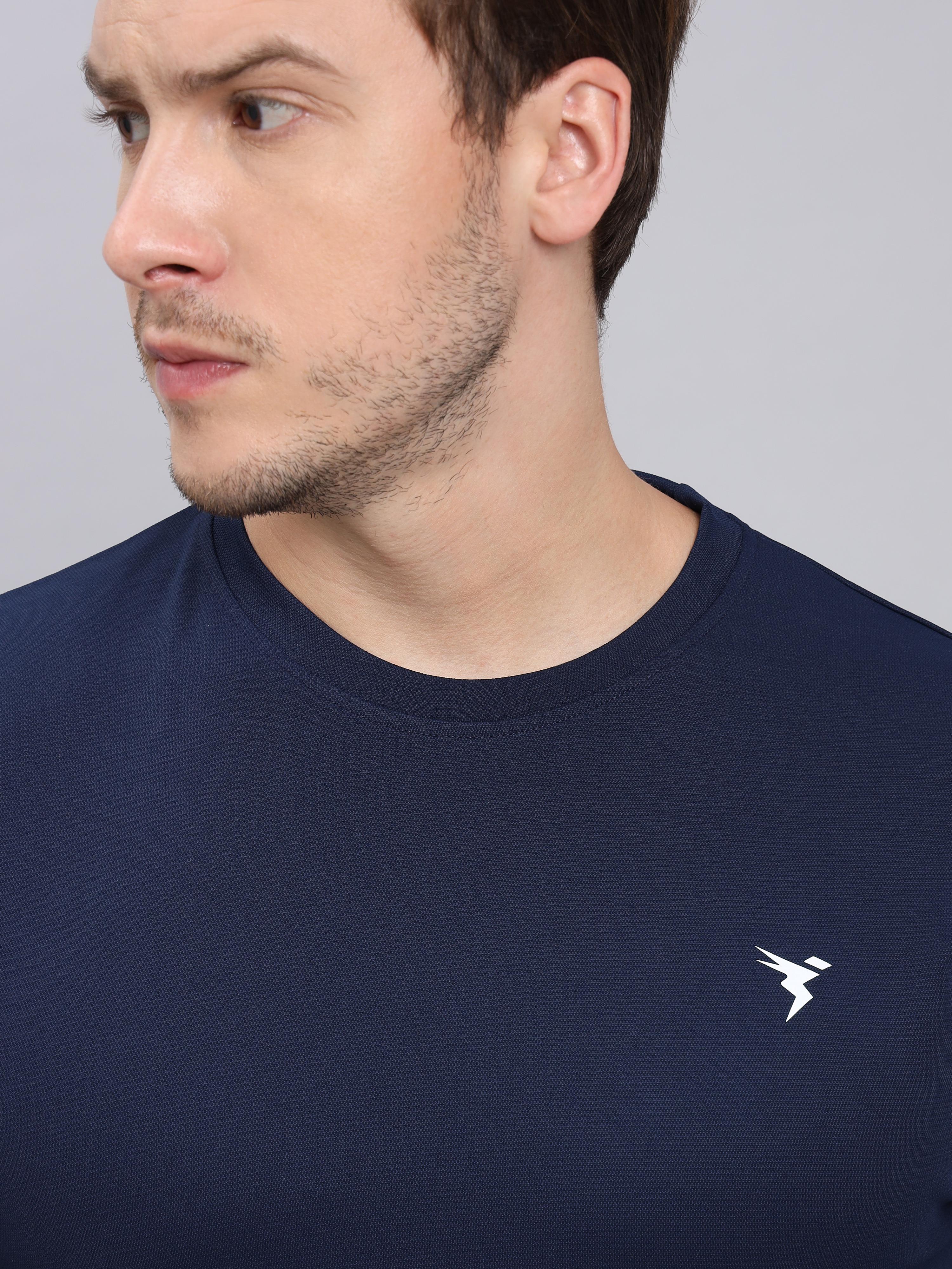 Technosport Men Navy Solid Crewneck Long Sleeves Round Neck Sweatshirt (6)