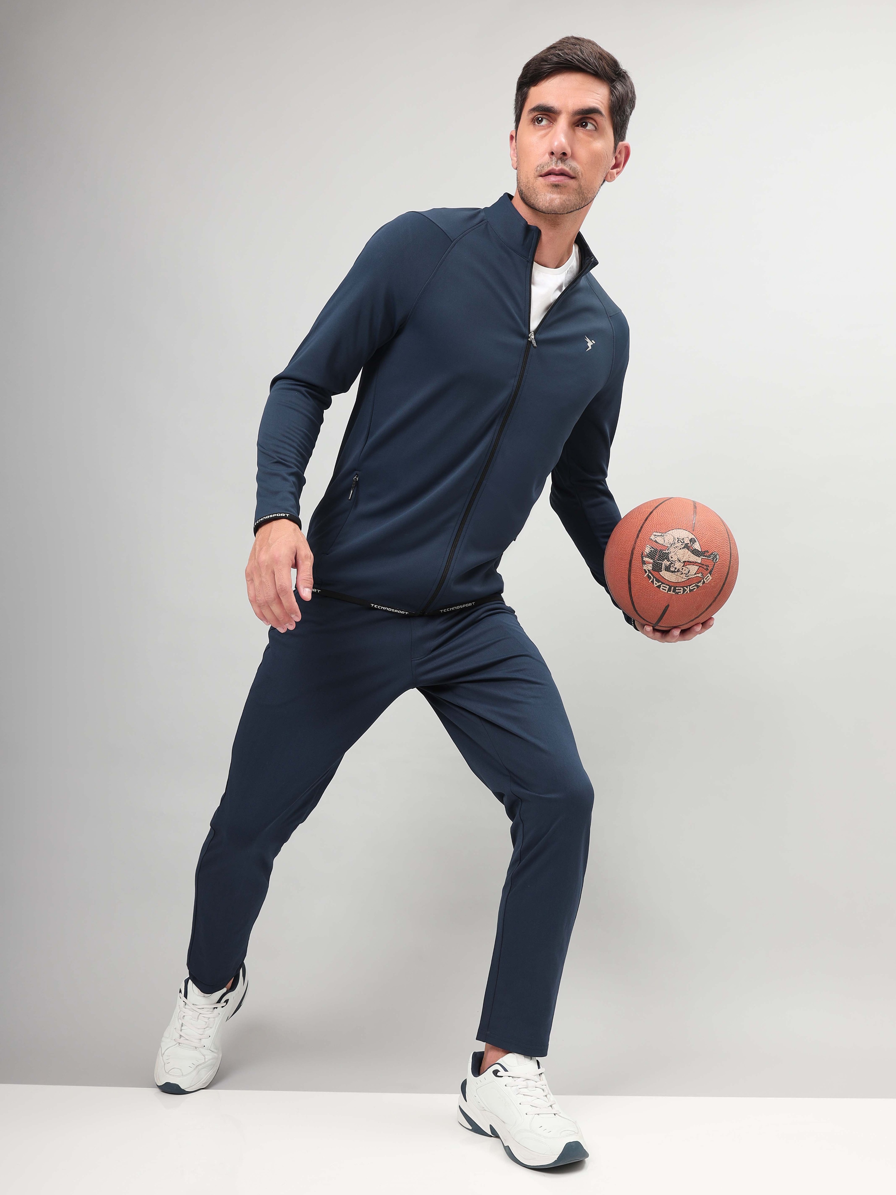 Technosport Men Navy Solid Hi-Neck Full Open Zip Long Sleeves Jacket  (5)