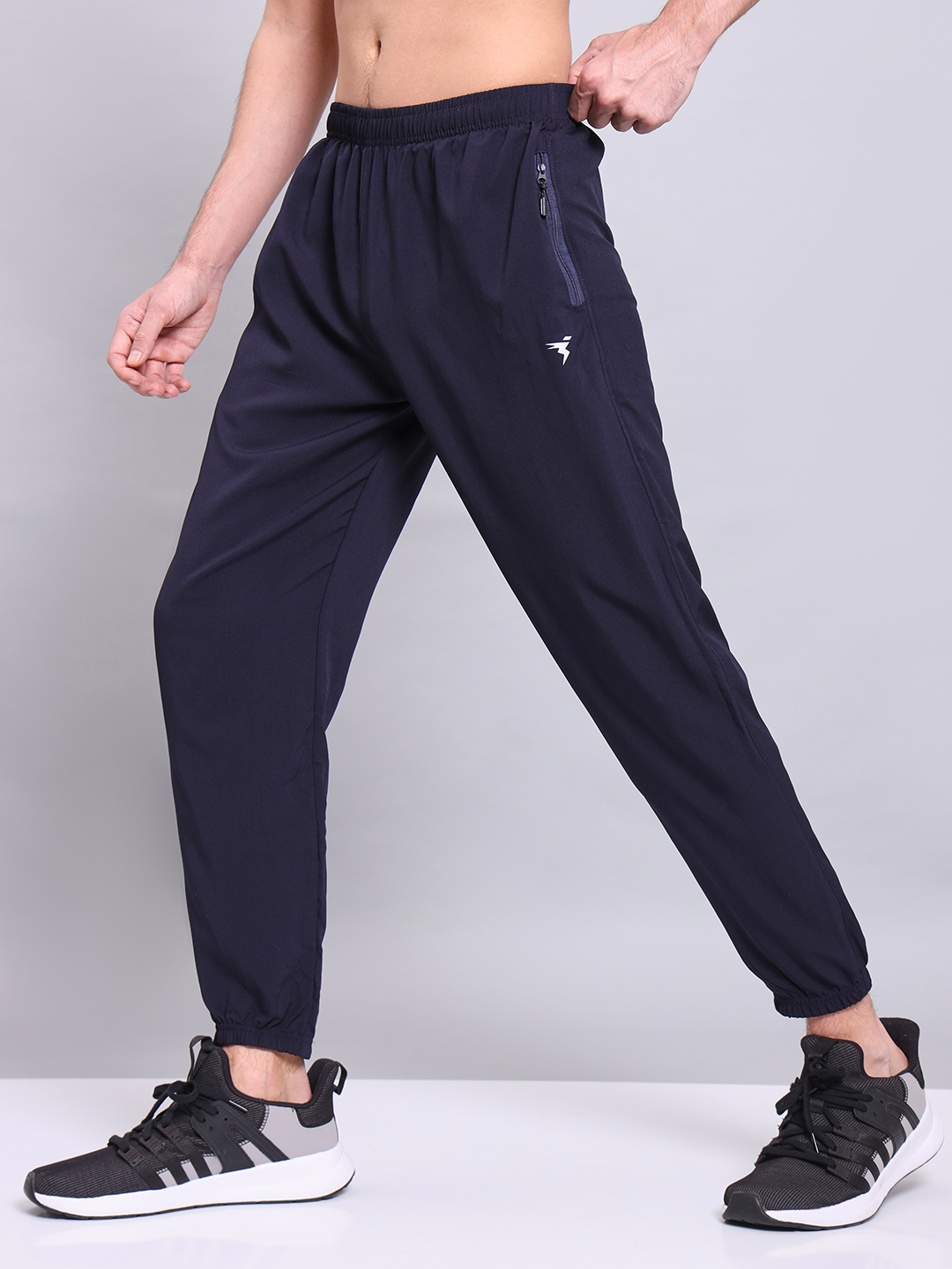 Technosport Men Navy Solid Woven Trackpant (1)