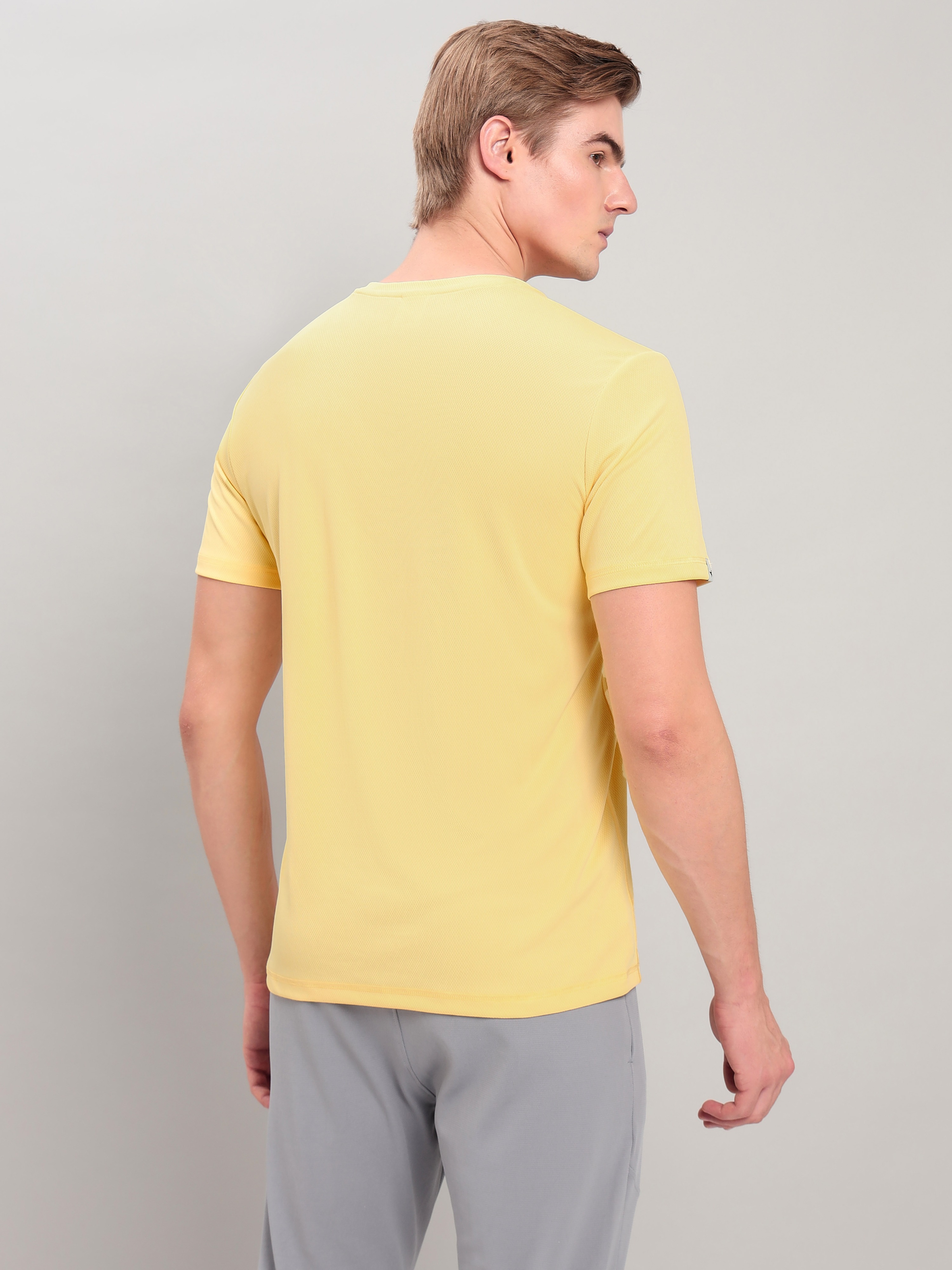 Technosport Men Pine Apple Knitted active odour-free Crewneck Half Sleeve T-Shirt (5)