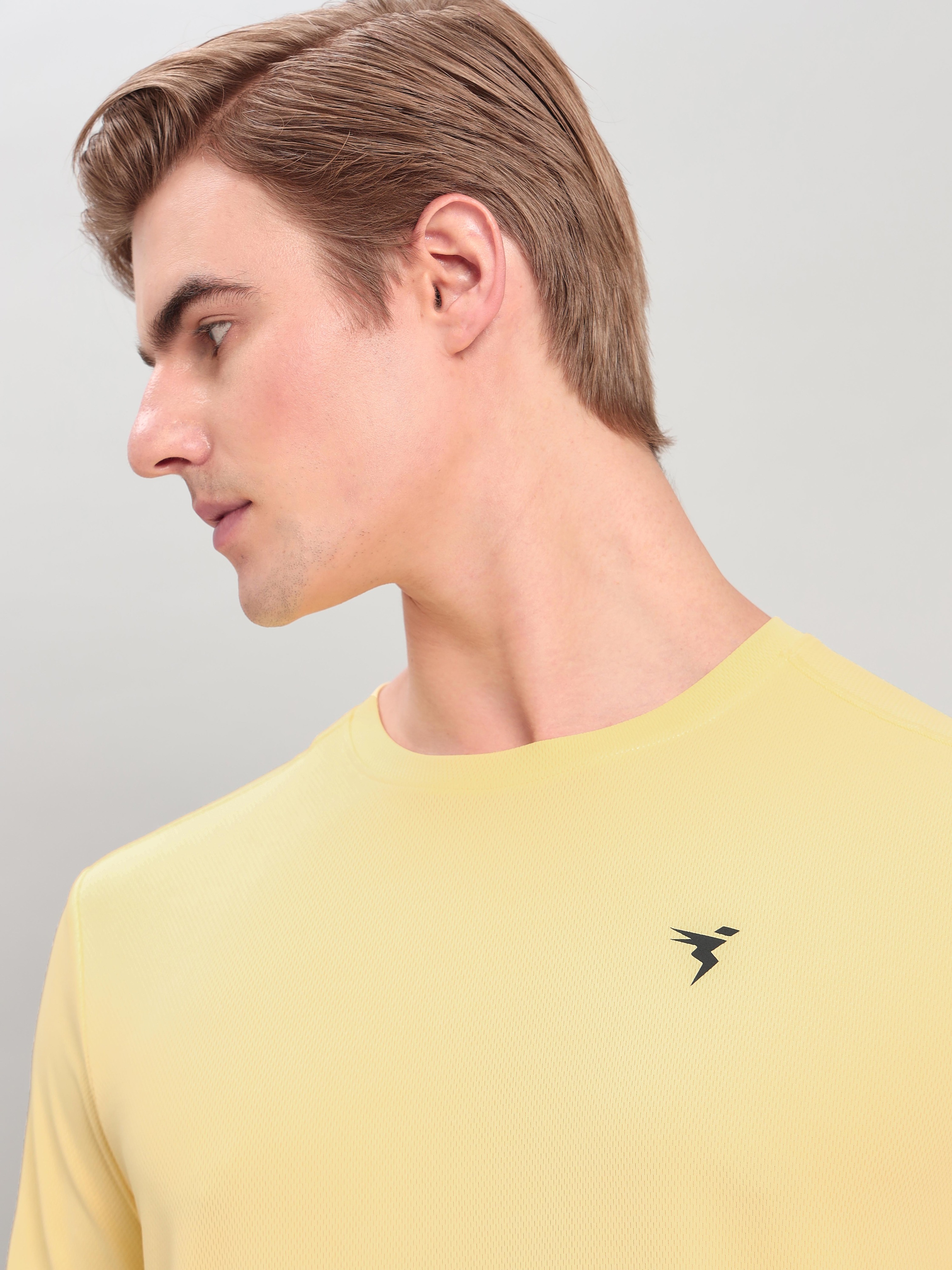 Technosport Men Pine Apple Knitted active odour-free Crewneck Half Sleeve T-Shirt (11)