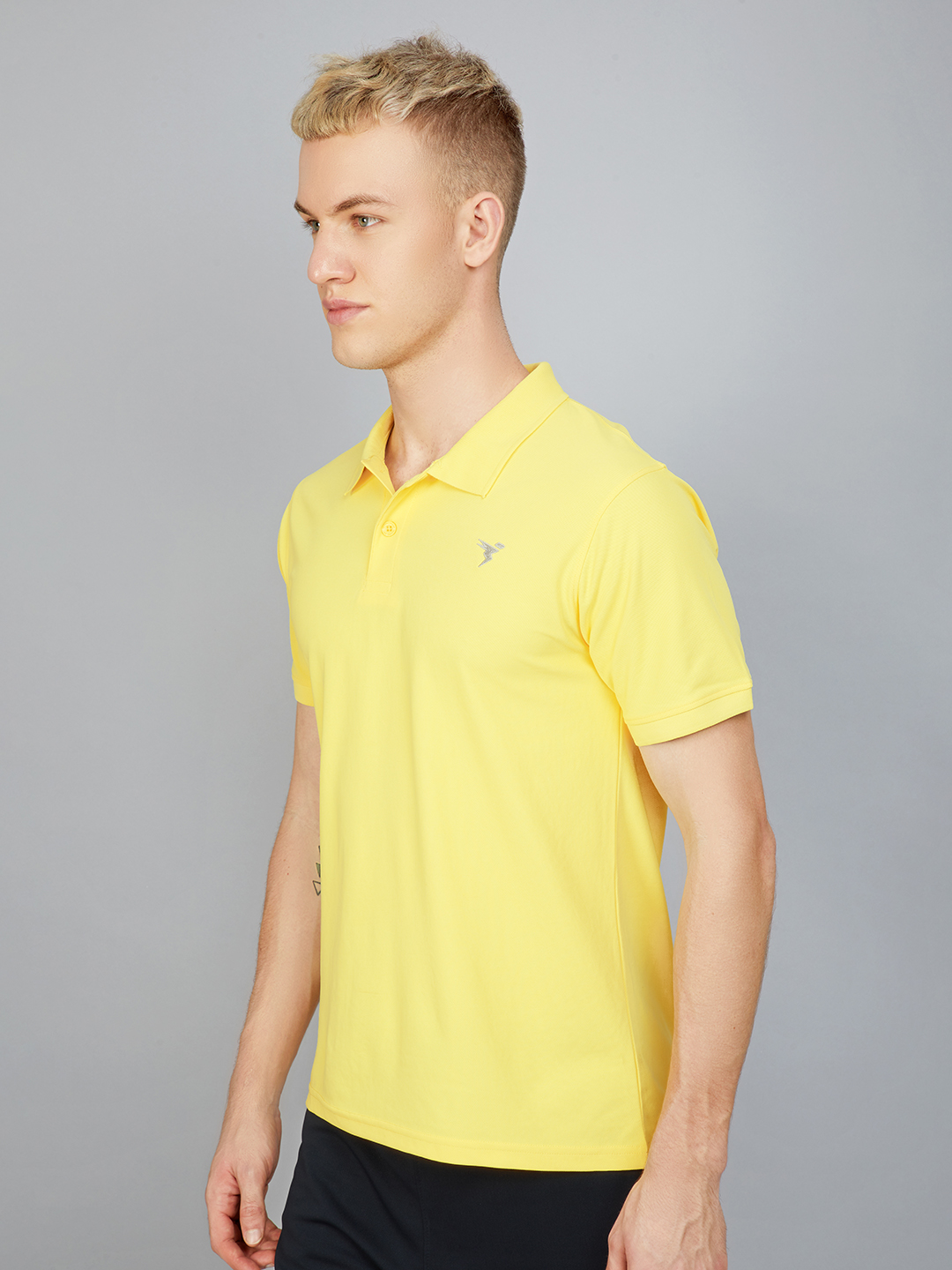 Technosport Men Pine Apple Knitted active odour-free Polo Collar Half Sleeve T-Shirt (1)
