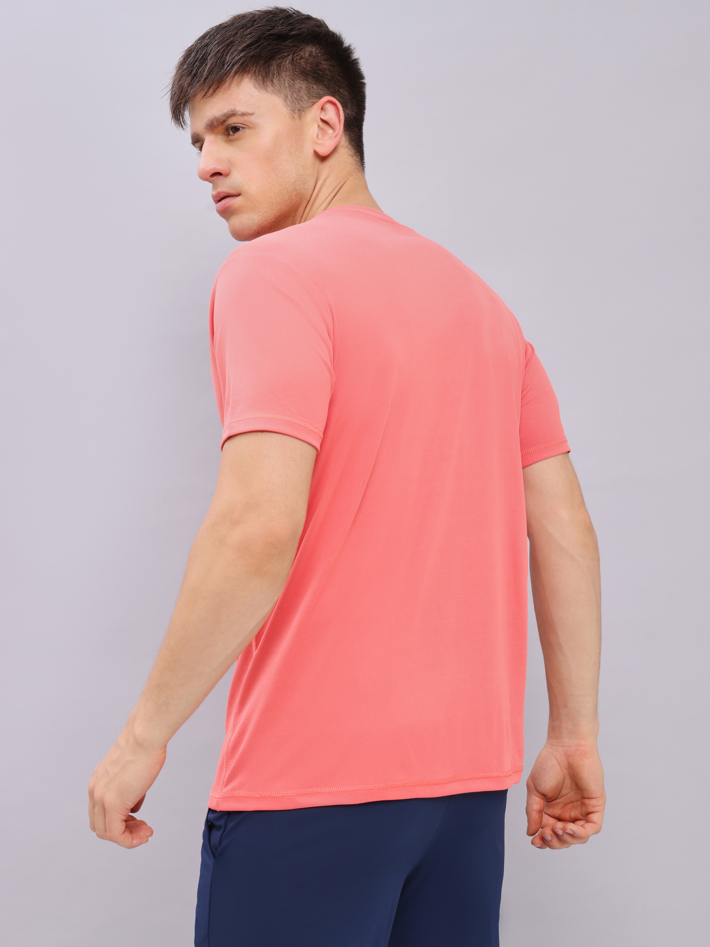 Technosport Men Red and Purple Solid T-Shirt - Pack of 2 (3)