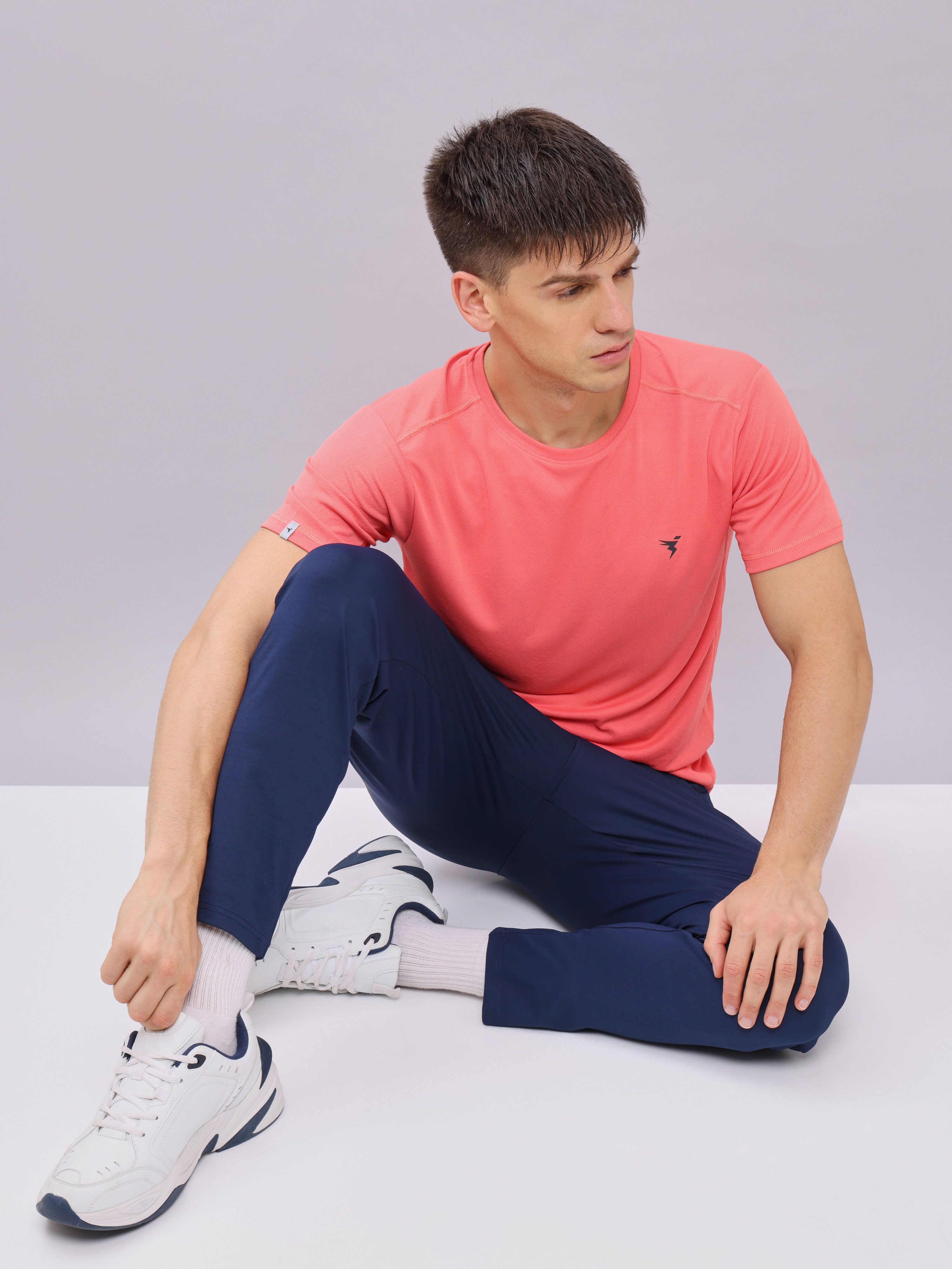 Technosport Men Red and Purple Solid T-Shirt - Pack of 2 (9)