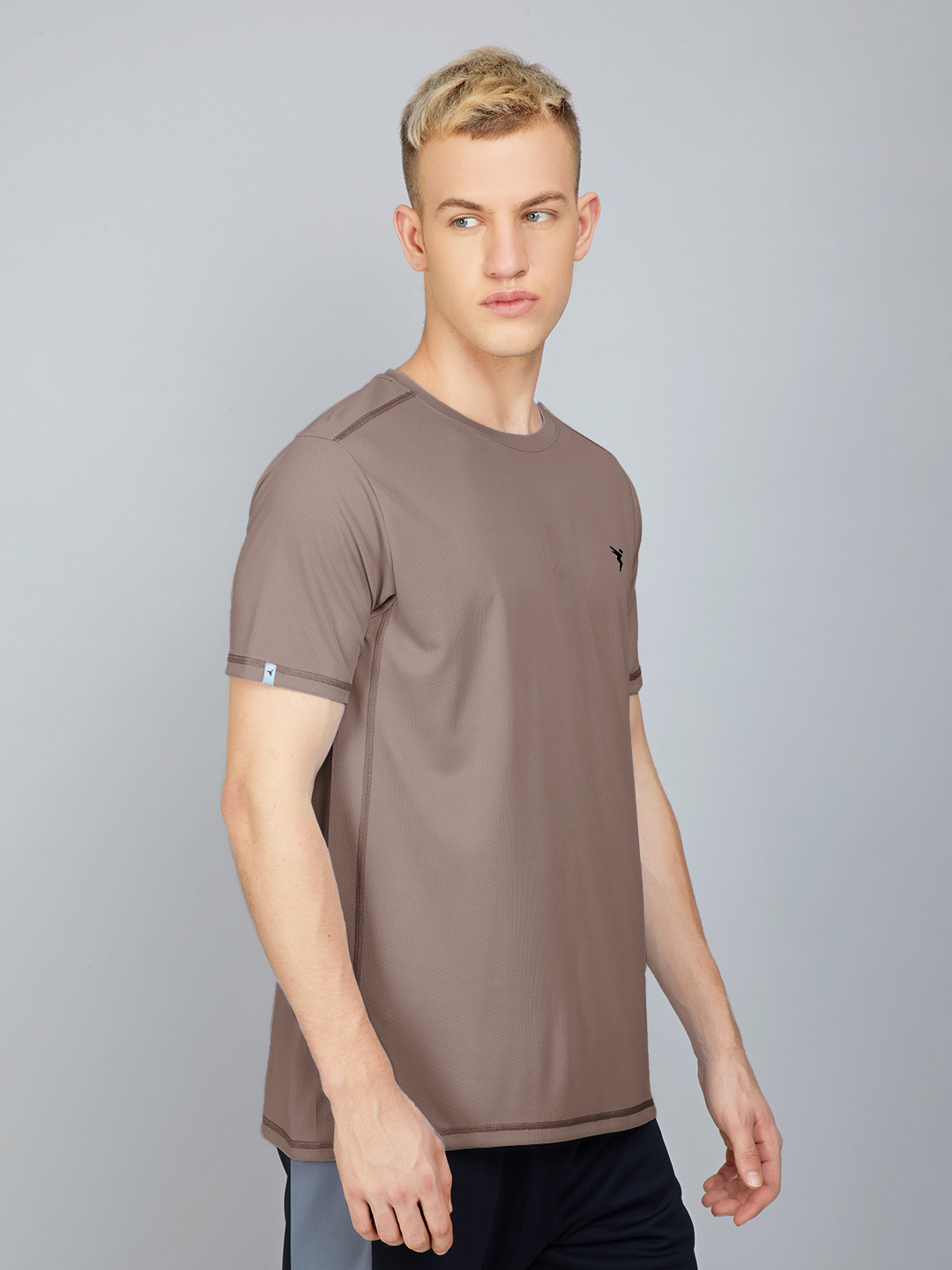 Technosport Men Rose and Yellow Solid Half Sleeves Round Neck Polyester T-Shirt (Pack of 2) (7)