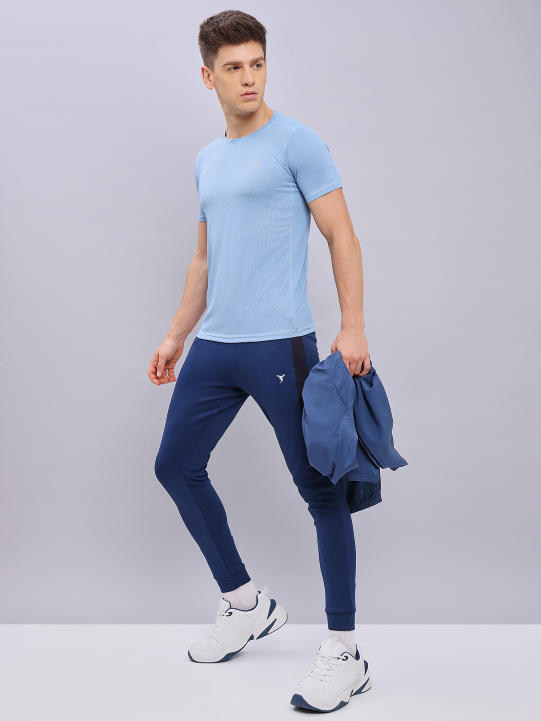 Technosport Men Scale Blue Men Round Neck Antimicrobial Tshirt (5)