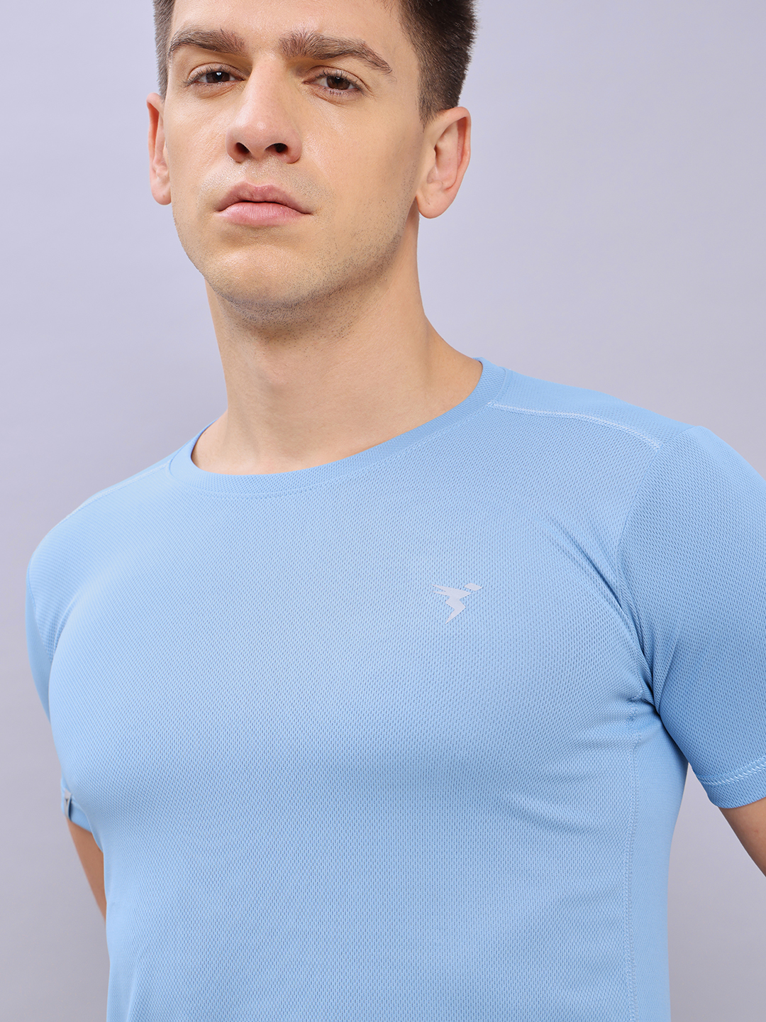 Technosport Men Scale Blue Men Round Neck Antimicrobial Tshirt (6)