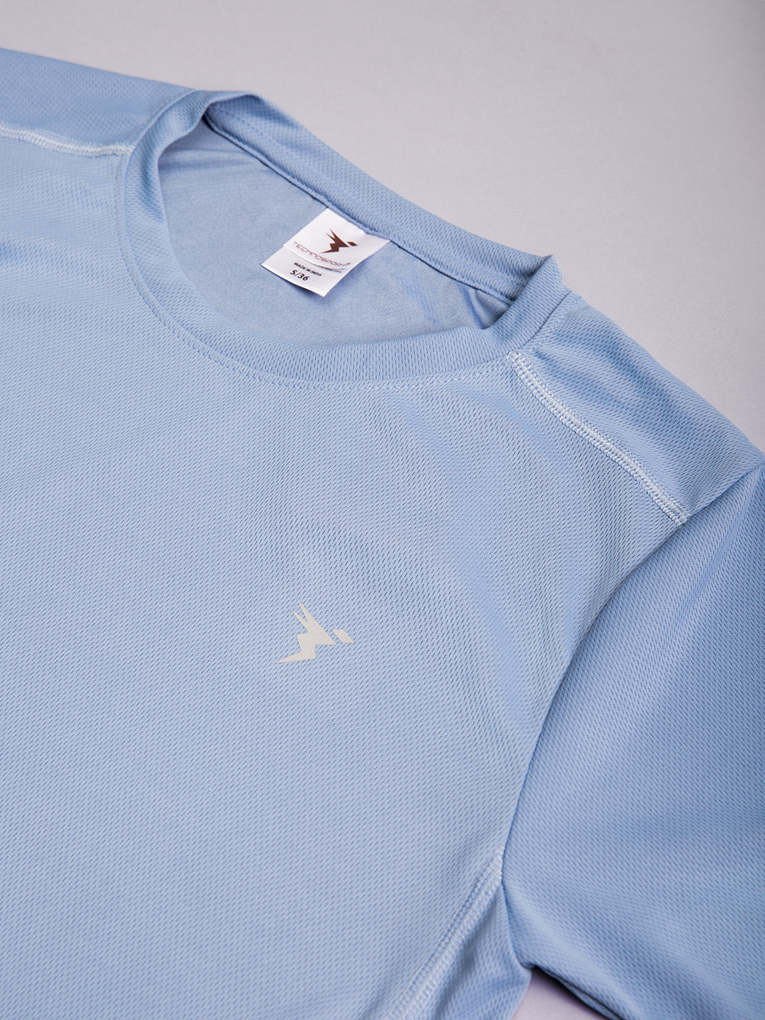 Technosport Men Scale Blue Men Round Neck Antimicrobial Tshirt (7)