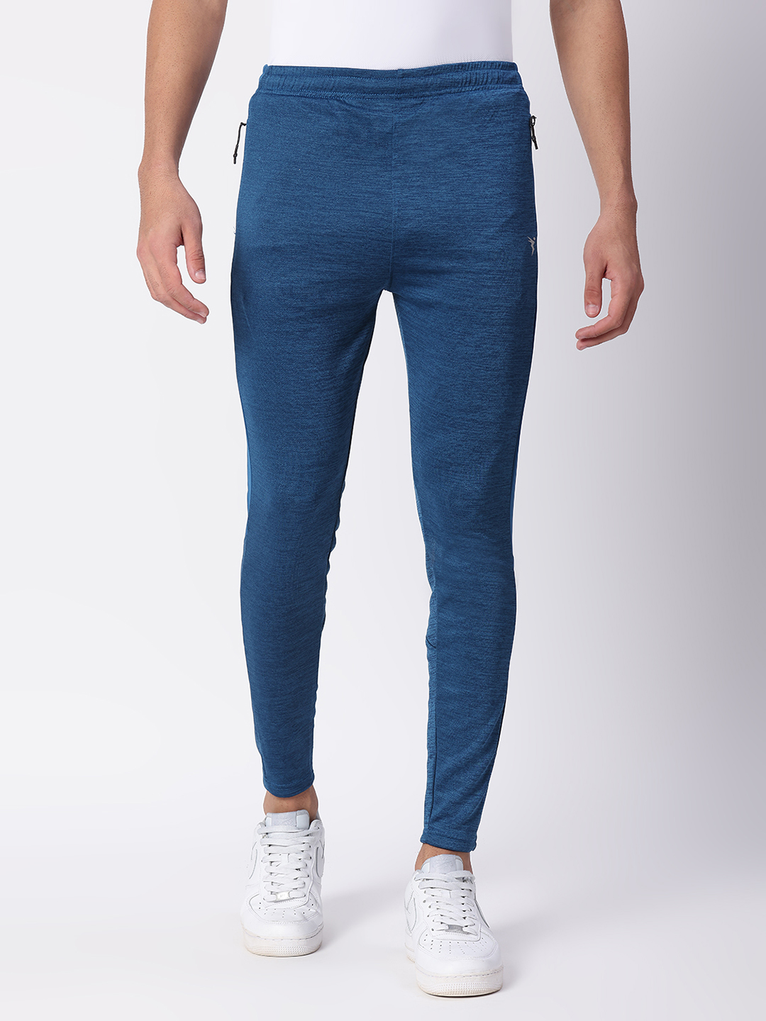 Technosport Men Teal Melange Regular Fit Active odour-free Track pants (1)