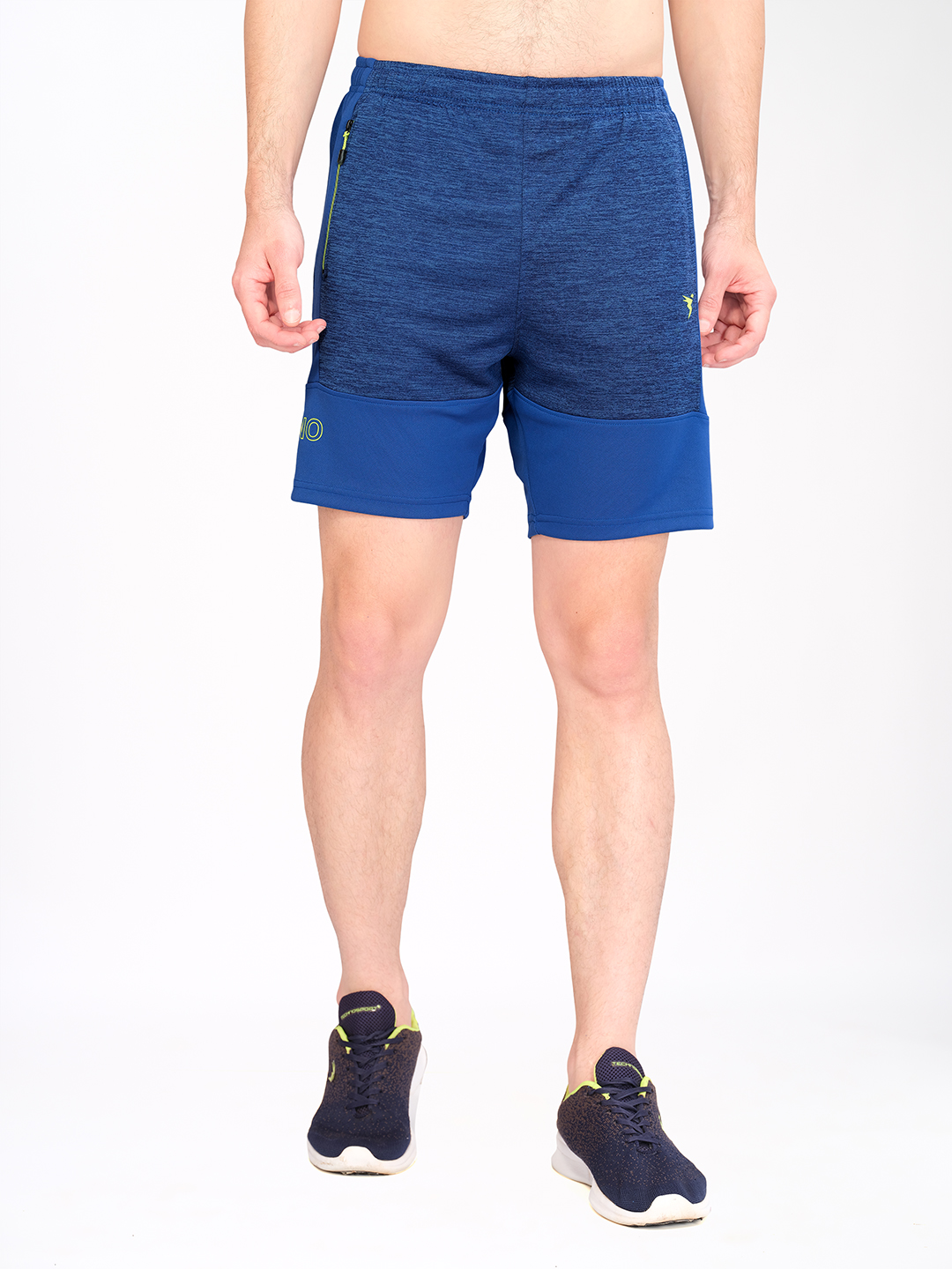 Technosport Men Teal Melange Shorts (1)