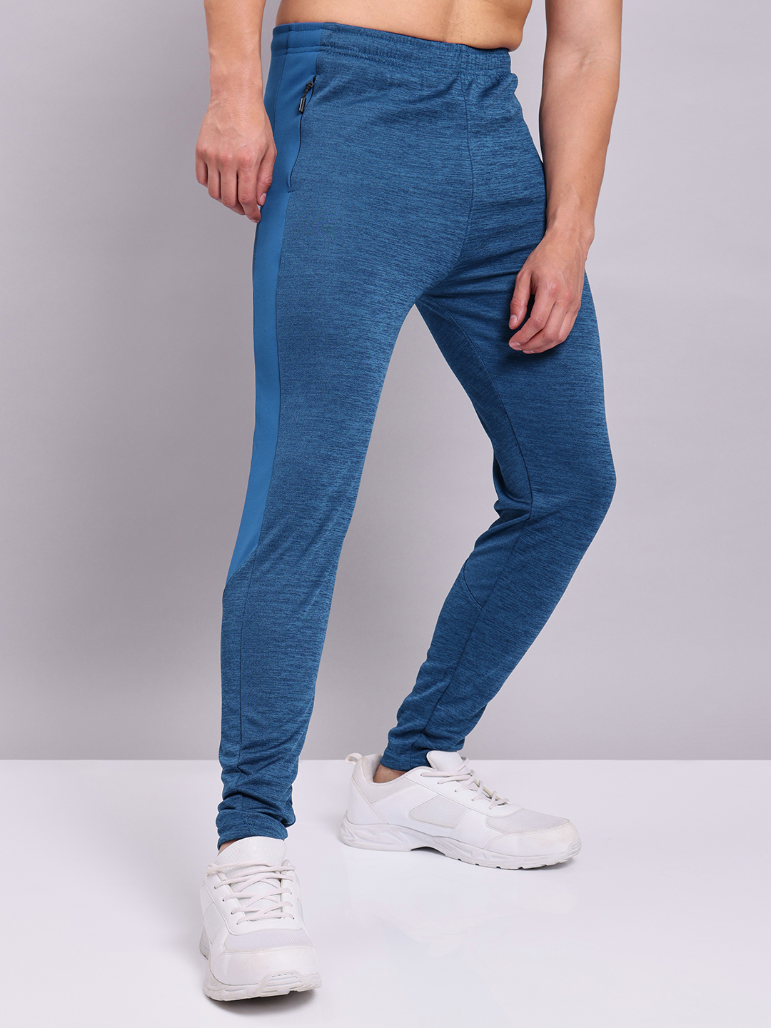 Technosport Men Teal Melange Trackpant (1)