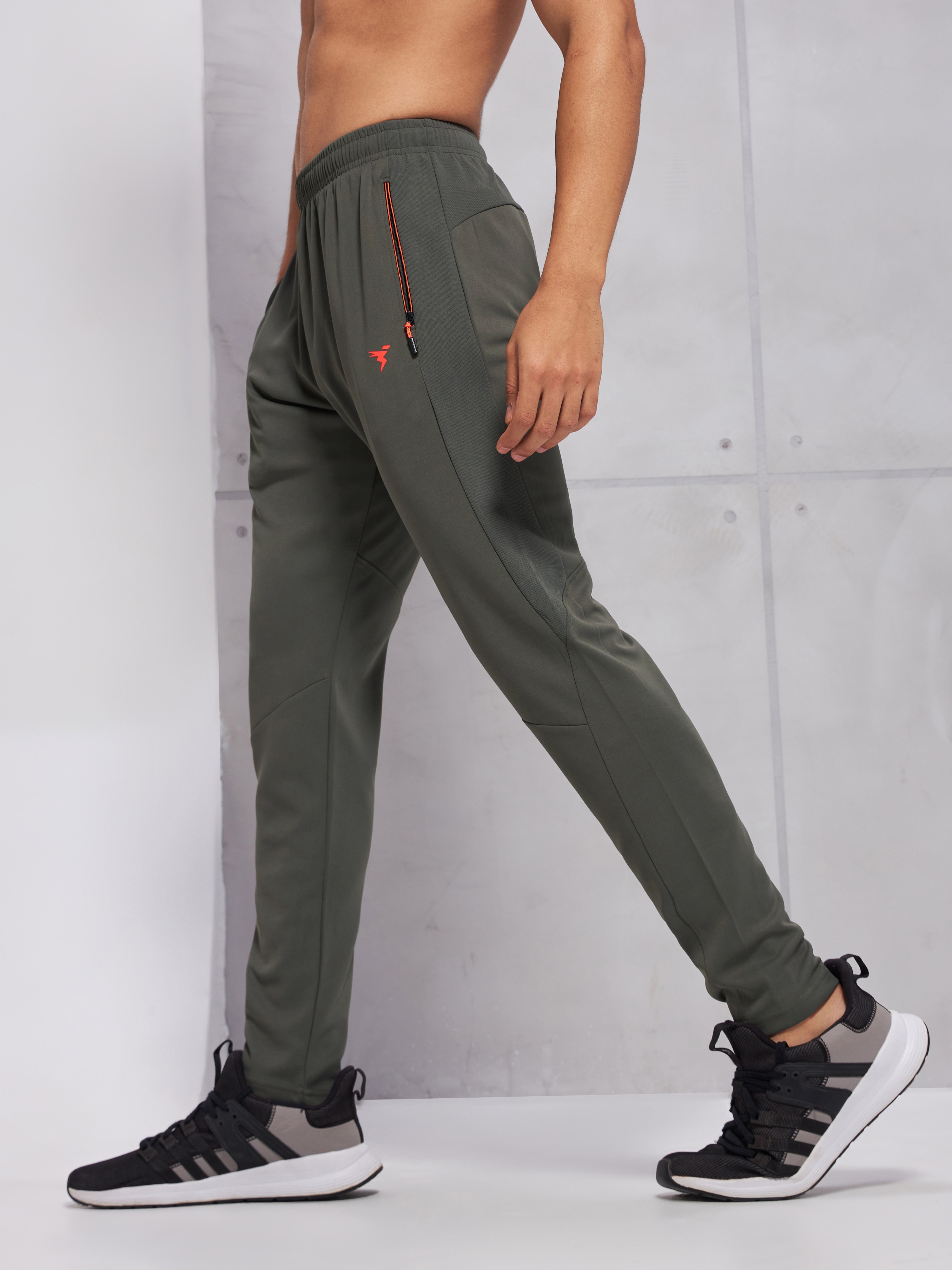 Slim fit polyester track pants on sale