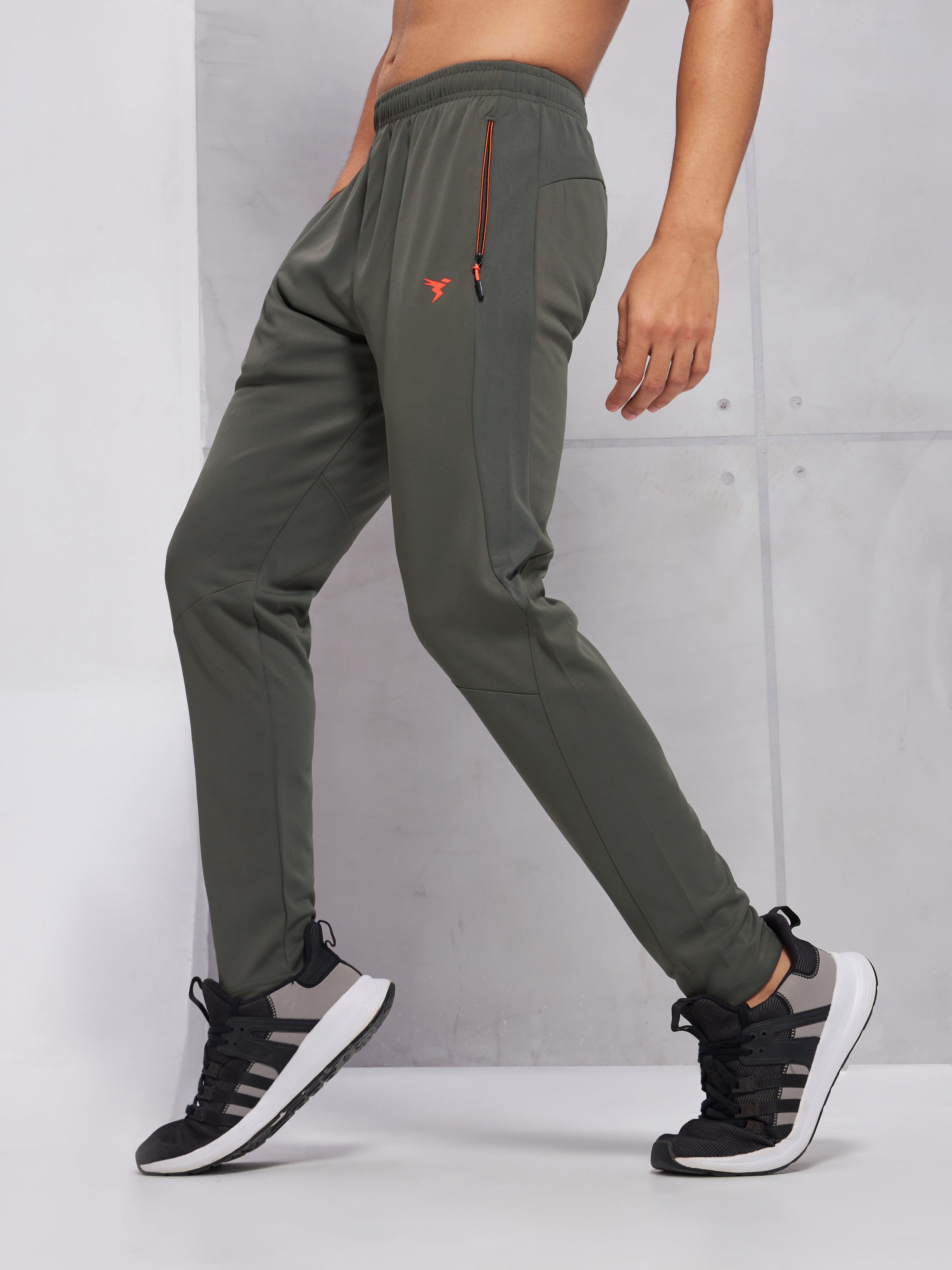 Technosport Men Teal Solid Mid-Rise Slim Fit Polyester Training Track Pants (4)