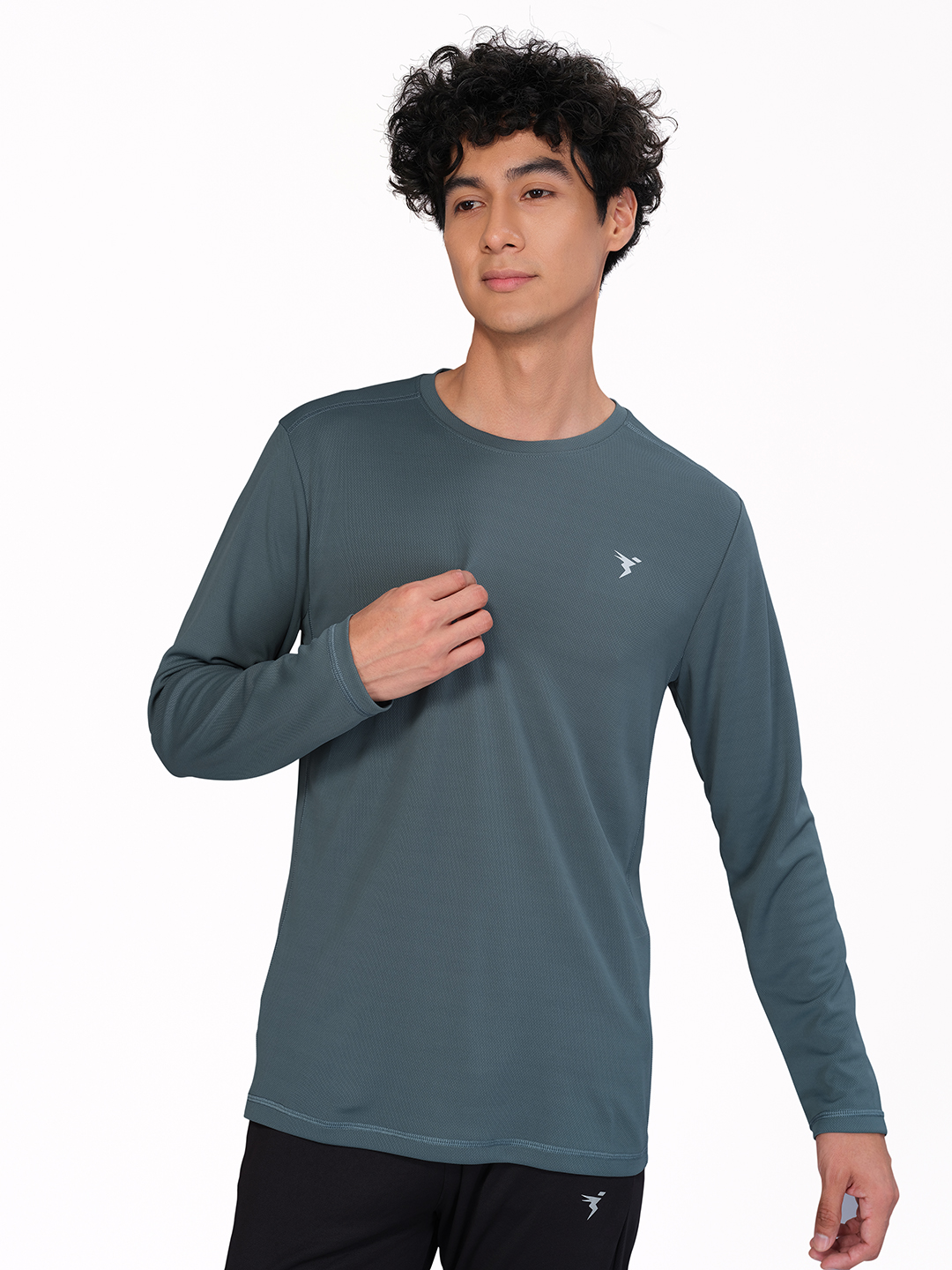 Technosport Men Turbulence Crew Neck Solid Full Sleeves T-Shirts (1)
