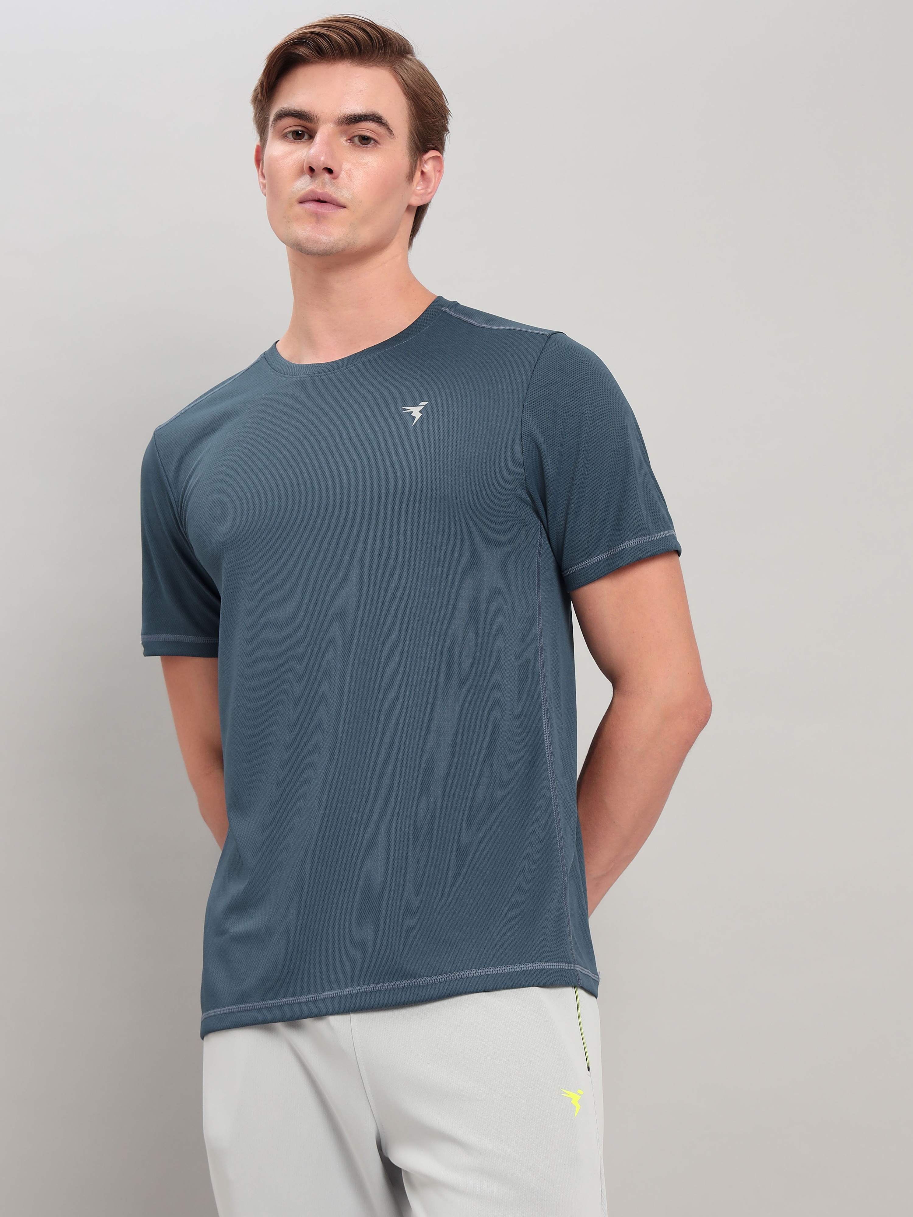 Technosport Men Turbulence Knitted active odour-free Crewneck Half Sleeve T-Shirt (3)