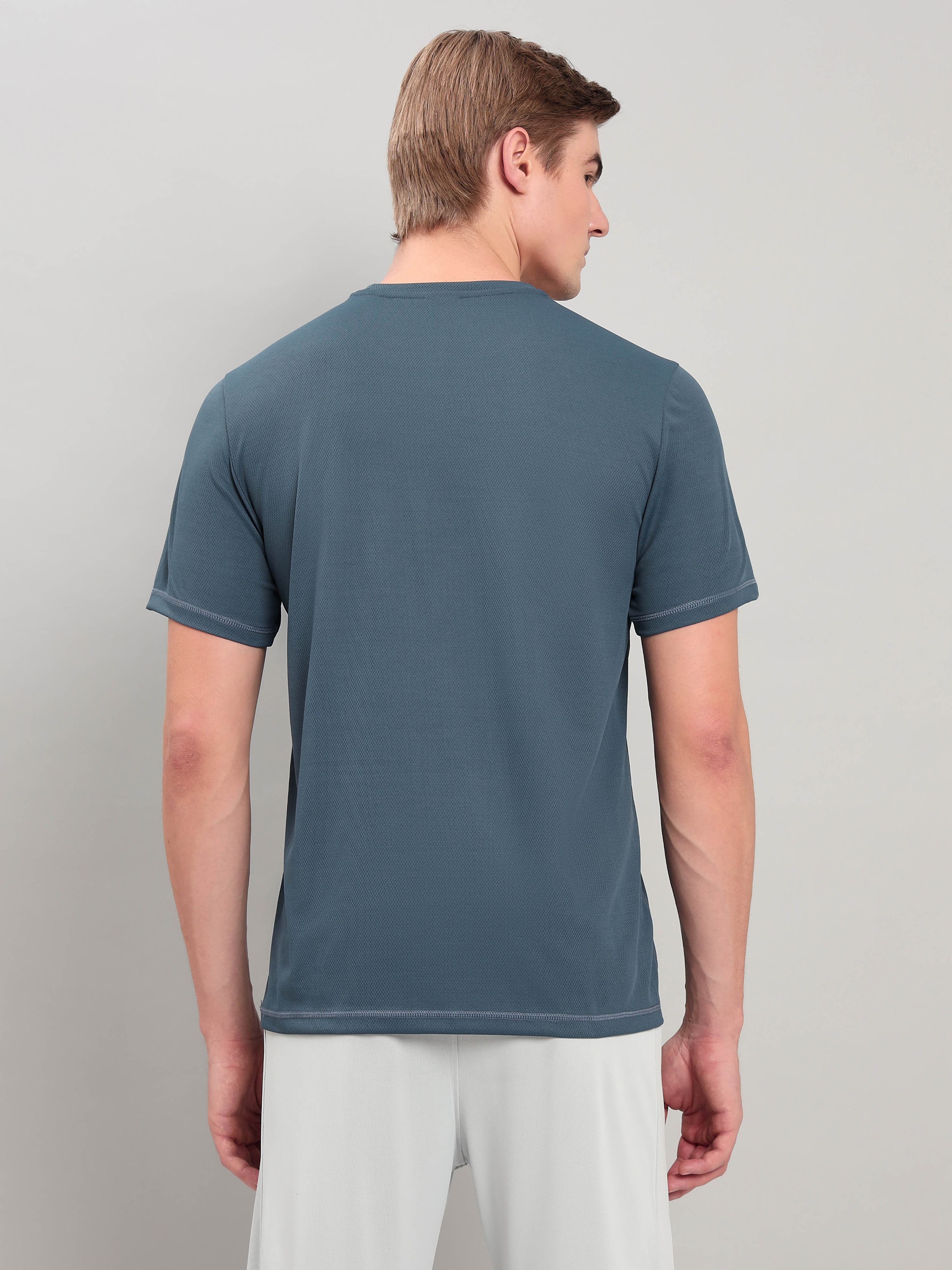 Technosport Men Turbulence Knitted active odour-free Crewneck Half Sleeve T-Shirt (5)