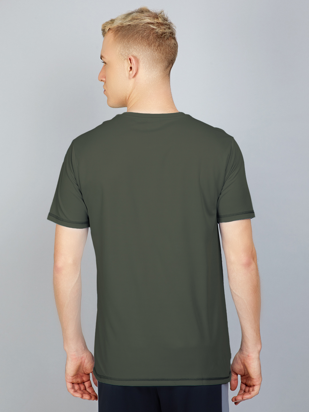 Technosport Men White and Green Solid Half Sleeves Round Neck Polyester T-Shirt (Pack of 2) (4)